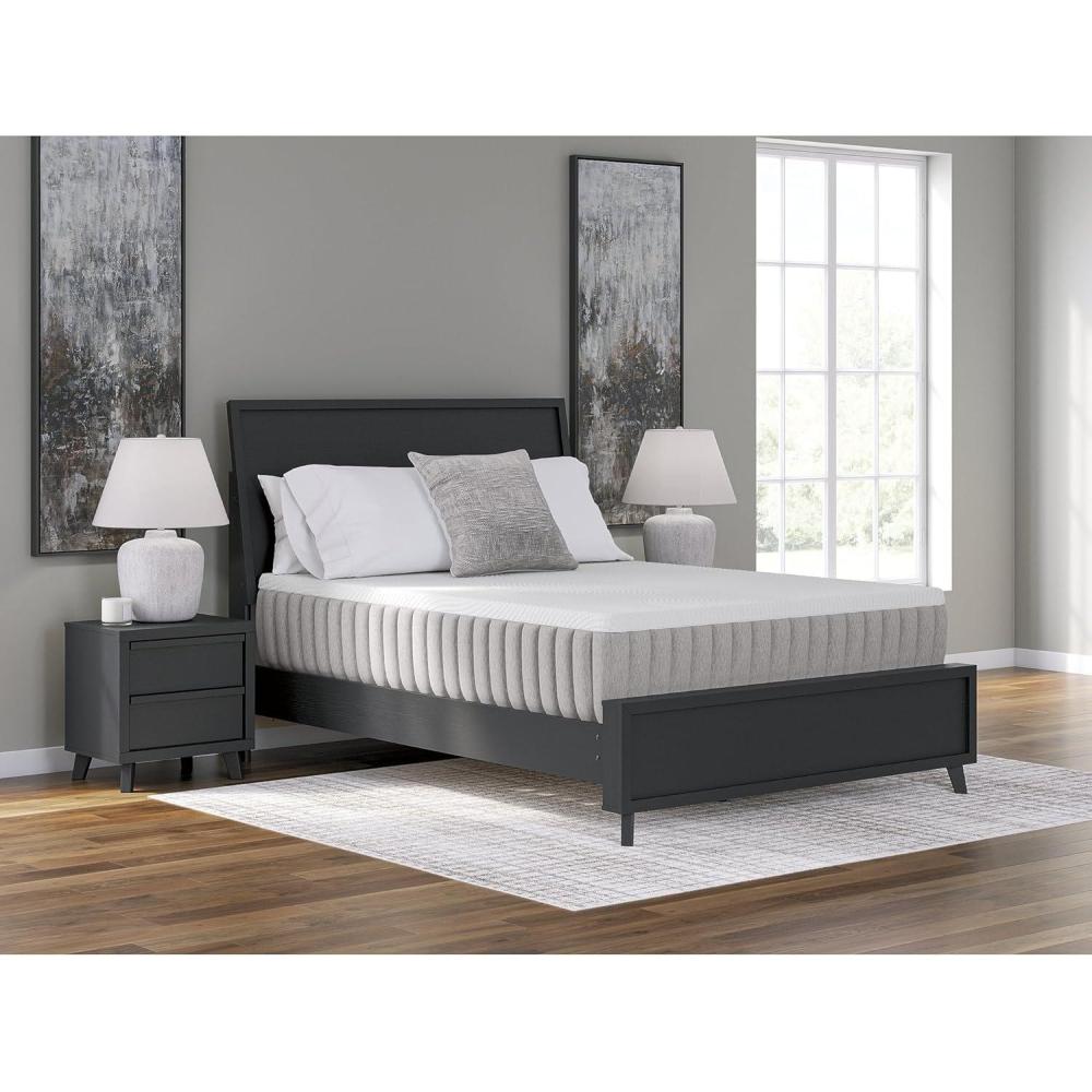 imageSignature Design by Ashley Terra Sleep Soft 14 Inch Antimicrobial Natural Talalay Latex Foam Hybrid Mattress with Temperature Regulating for Pressure Relief Queen Fiberglass Free Mattress in A BoxCalifornia King Mattress