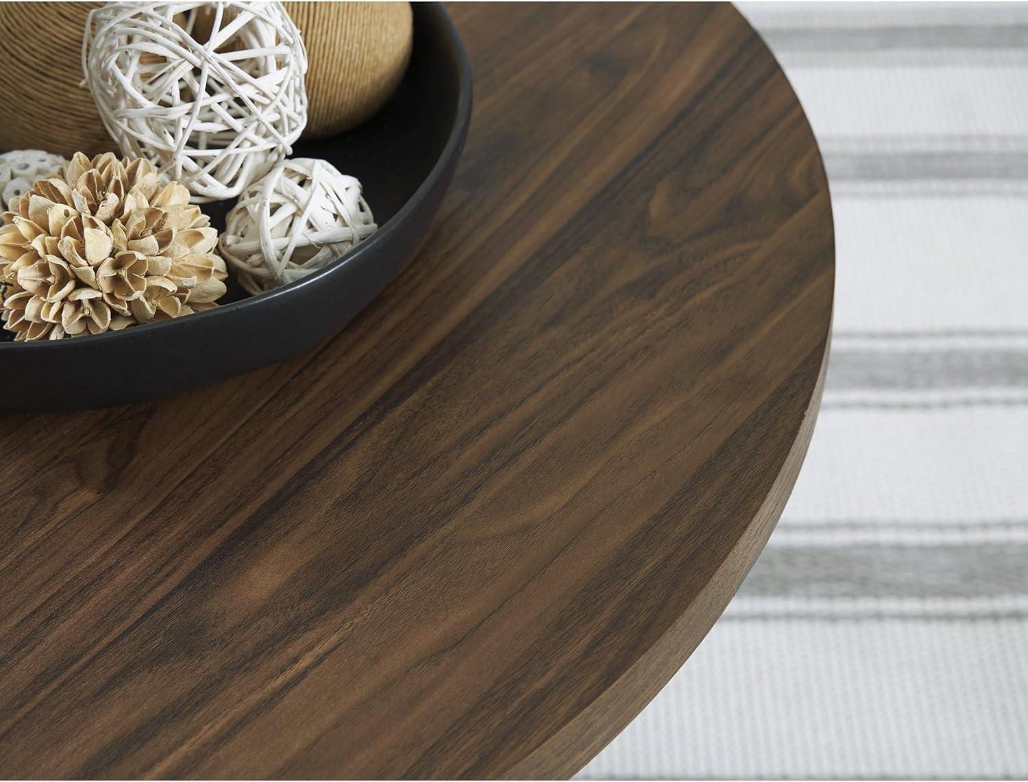 imageSignature Design by Ashley Elbrynn Casual Table with Steel Frame Set of 3 Dark Brown amp Black
