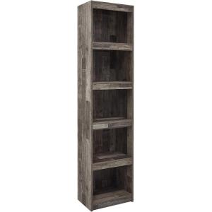 Signature Design by Ashley Bellaby Farmhouse 4-Piece Entertainment Center for TVs up to 69″ with Electric Fireplace, Whitewash(Rustic Gray)