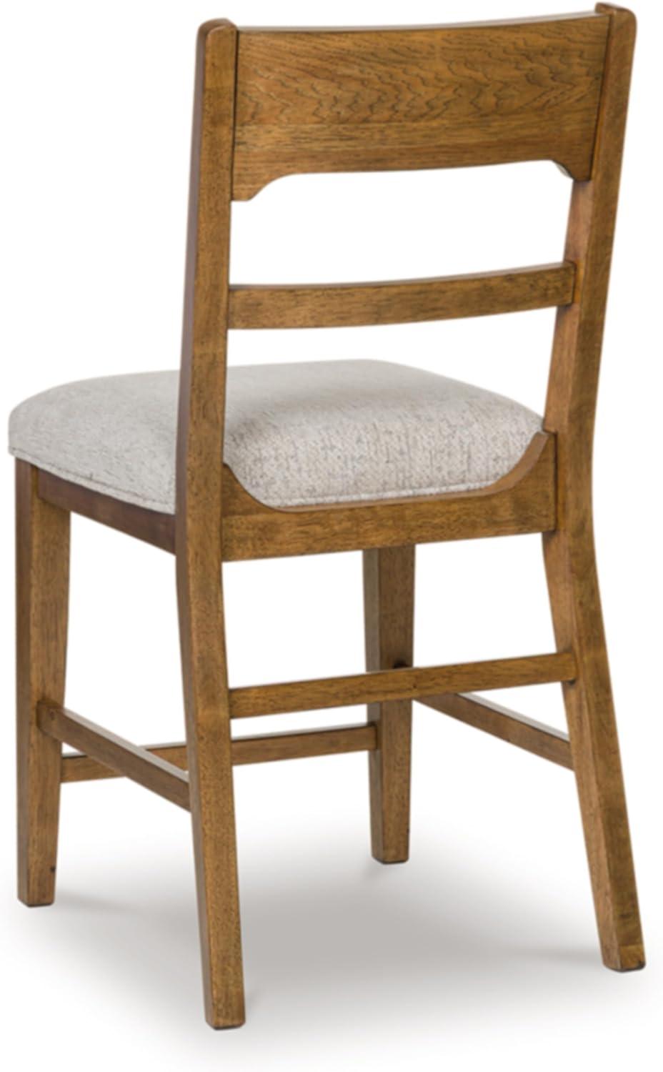 imageSignature Design by Ashley Cabalynn Counter Height Bar Stool Set of 2 Modern Farmhouse Foam Cushion Wood 2025 W x 235 D x 4175 H Light BrownLight Brown Beige