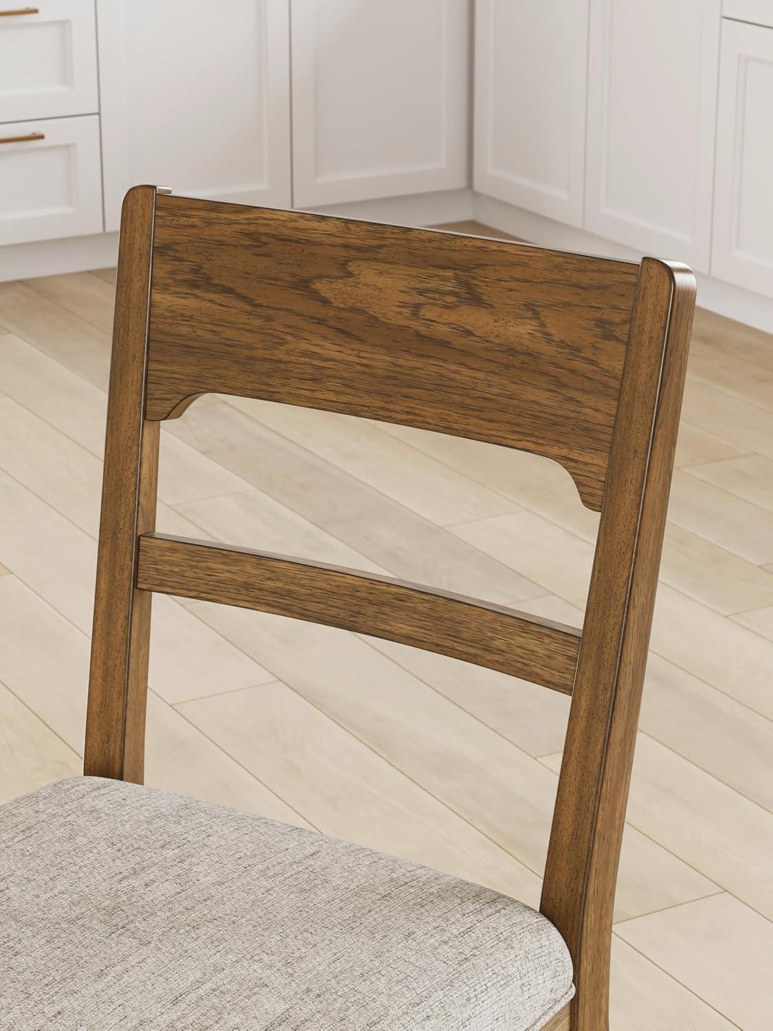 imageSignature Design by Ashley Cabalynn Counter Height Bar Stool Set of 2 Modern Farmhouse Foam Cushion Wood 2025 W x 235 D x 4175 H Light BrownLight Brown Beige