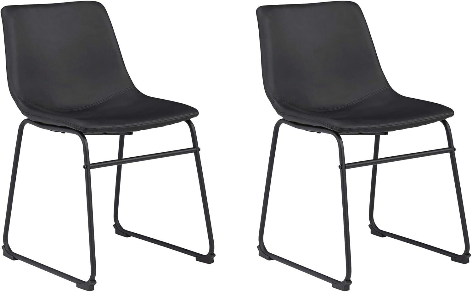 imageSignature Design by Ashley Centiar 24 Counter Height Modern Bucket Barstool Set of 2 Black amp Centiar Mid Century Dining Room Bucket Chair Set of 2 BlackBlack