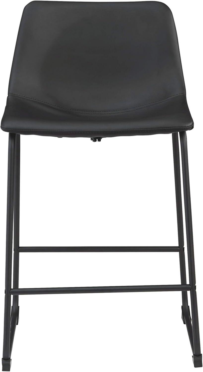 imageSignature Design by Ashley Centiar 24 Counter Height Modern Bucket Barstool Set of 2 Black amp Centiar Mid Century Dining Room Bucket Chair Set of 2 BlackBlack