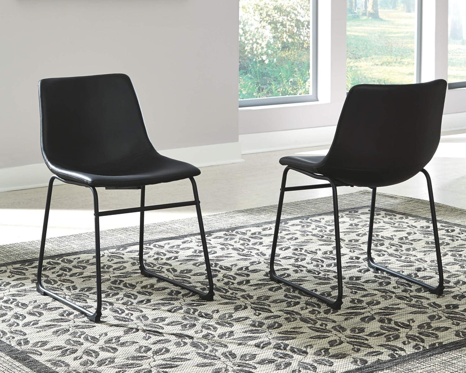imageSignature Design by Ashley Centiar 24 Counter Height Modern Bucket Barstool Set of 2 Black amp Centiar Mid Century Dining Room Bucket Chair Set of 2 BlackBlack
