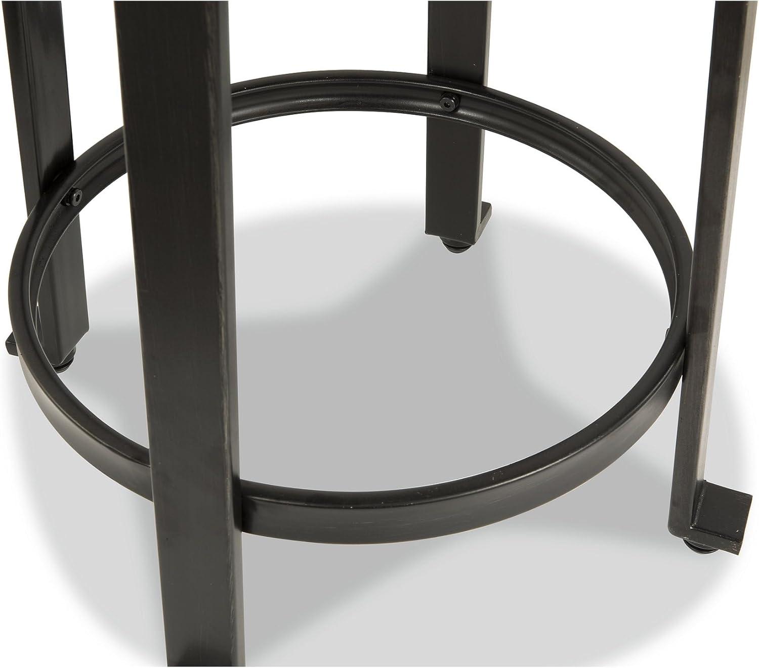 imageSignature Design by Ashley Challiman Industrial 29 Pub Height Barstool 2 Count WhiteRustic Brown