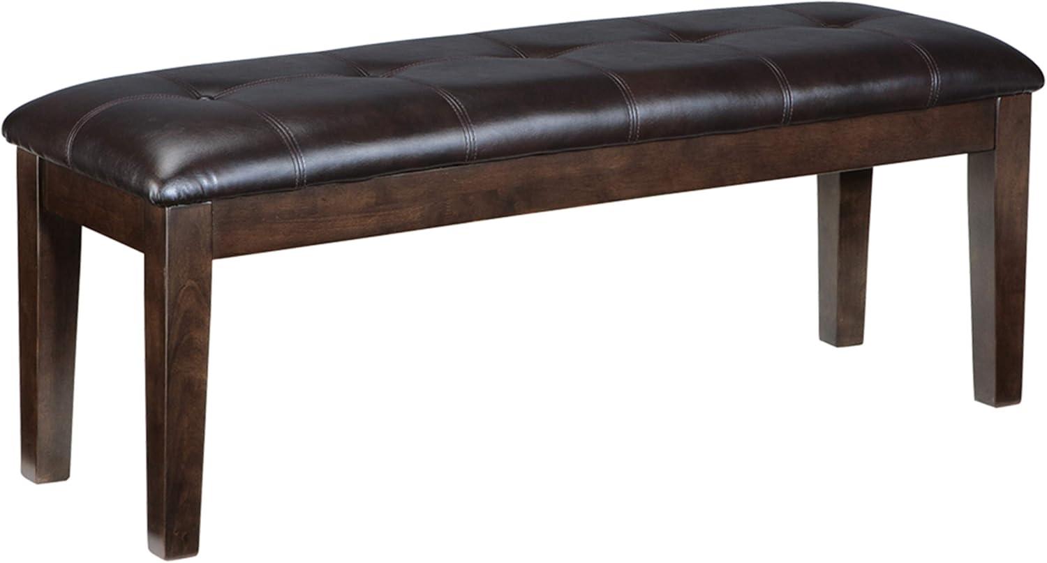 imageSignature Design by Ashley Hammis Rake Back Dining Room Chair Set of 2 Dark Brown Haddigan Traditional Upholstered Dining Room Bench Dark Brown