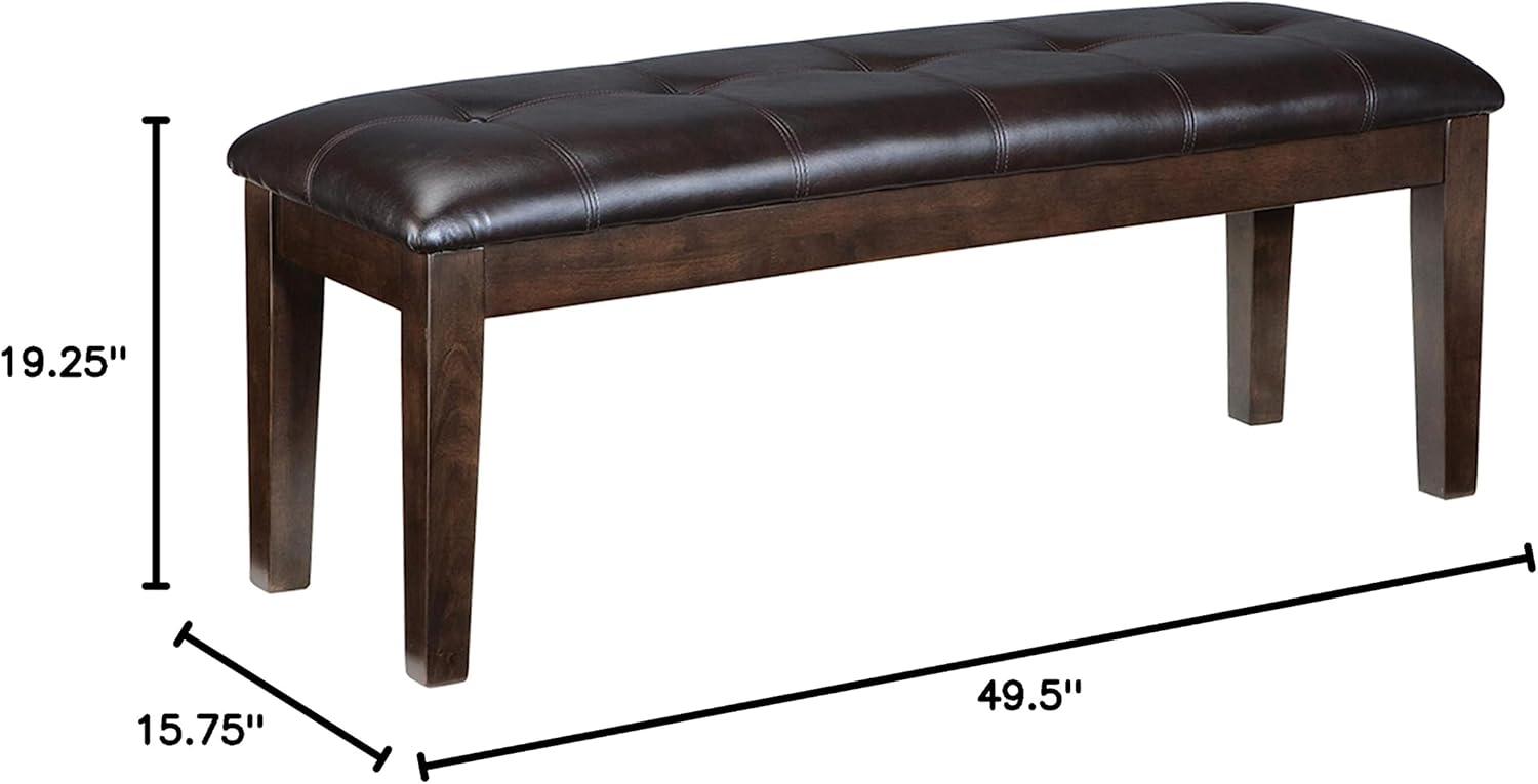 imageSignature Design by Ashley Hammis Rake Back Dining Room Chair Set of 2 Dark Brown Haddigan Traditional Upholstered Dining Room Bench Dark Brown