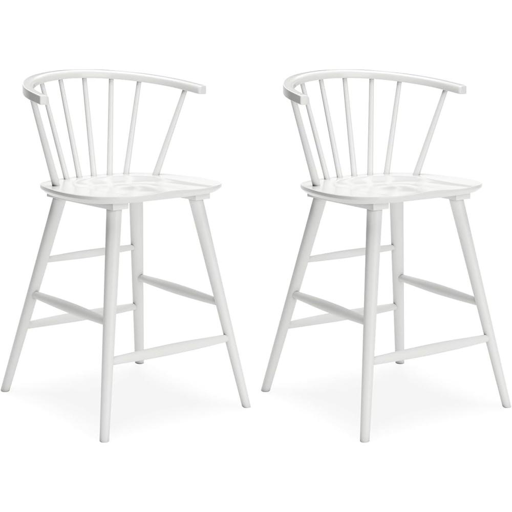 imageSignature Design by Ashley Grannen Modern Wood 24 Counter Height Barstool 2 Count WhiteWhite