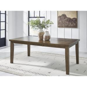 Signature Design by Ashley Vallister Casual Dining Extension Table with Burnished Edges, Light Brown