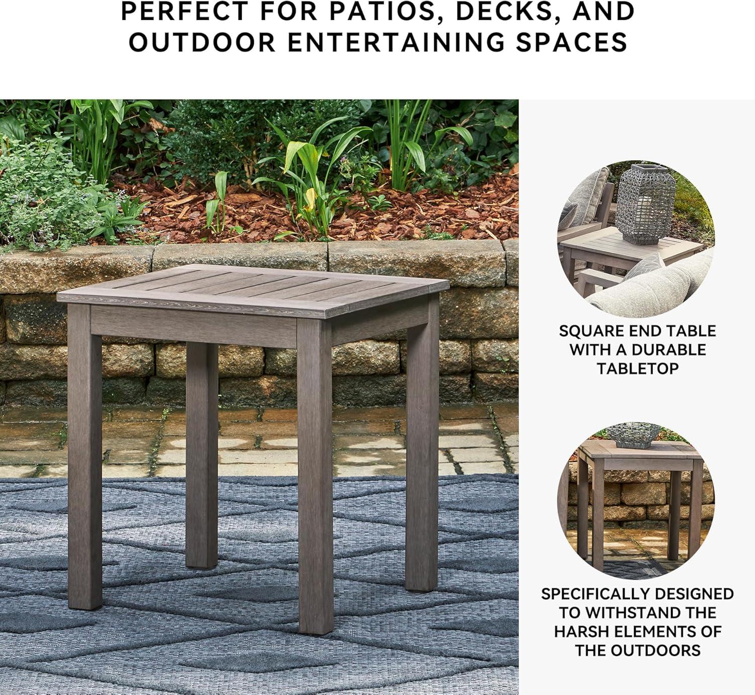 imageSignature Design by Ashley Hallow Creek Cottage Nuvella Weather Resistant Fabric Outdoor Loveseat with Cushion and 2 Throw Pillows Light Brown amp BeigeDark Brown
