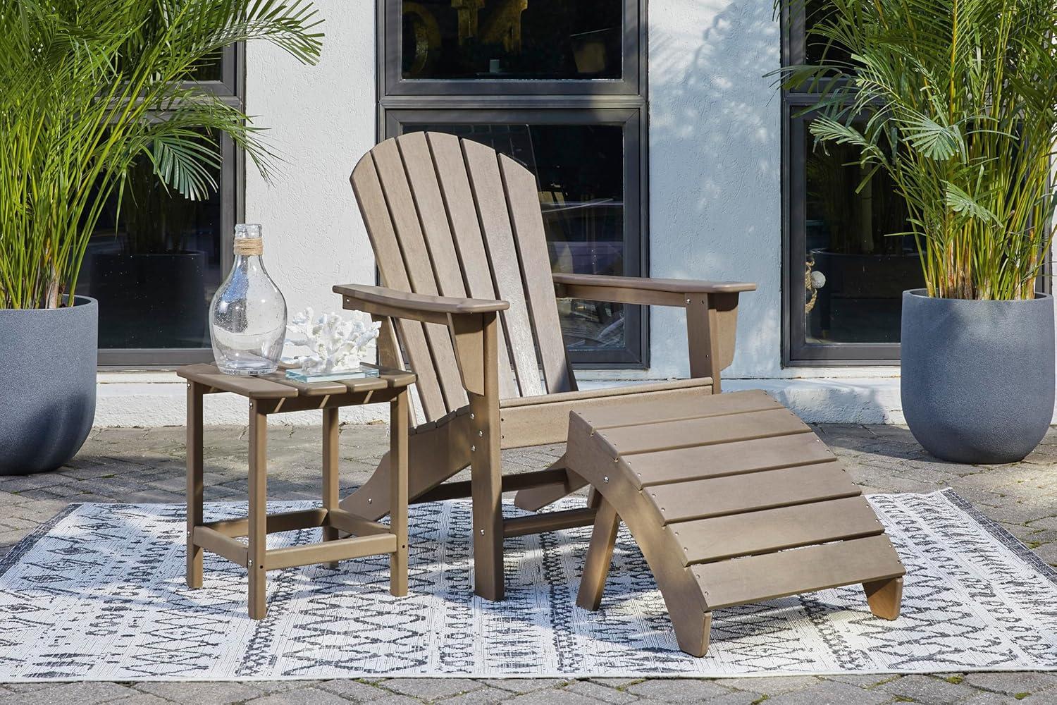 imageSignature Design by Ashley Karson City Contemporary Adirondack Chair with Arm Rest GreenBeige