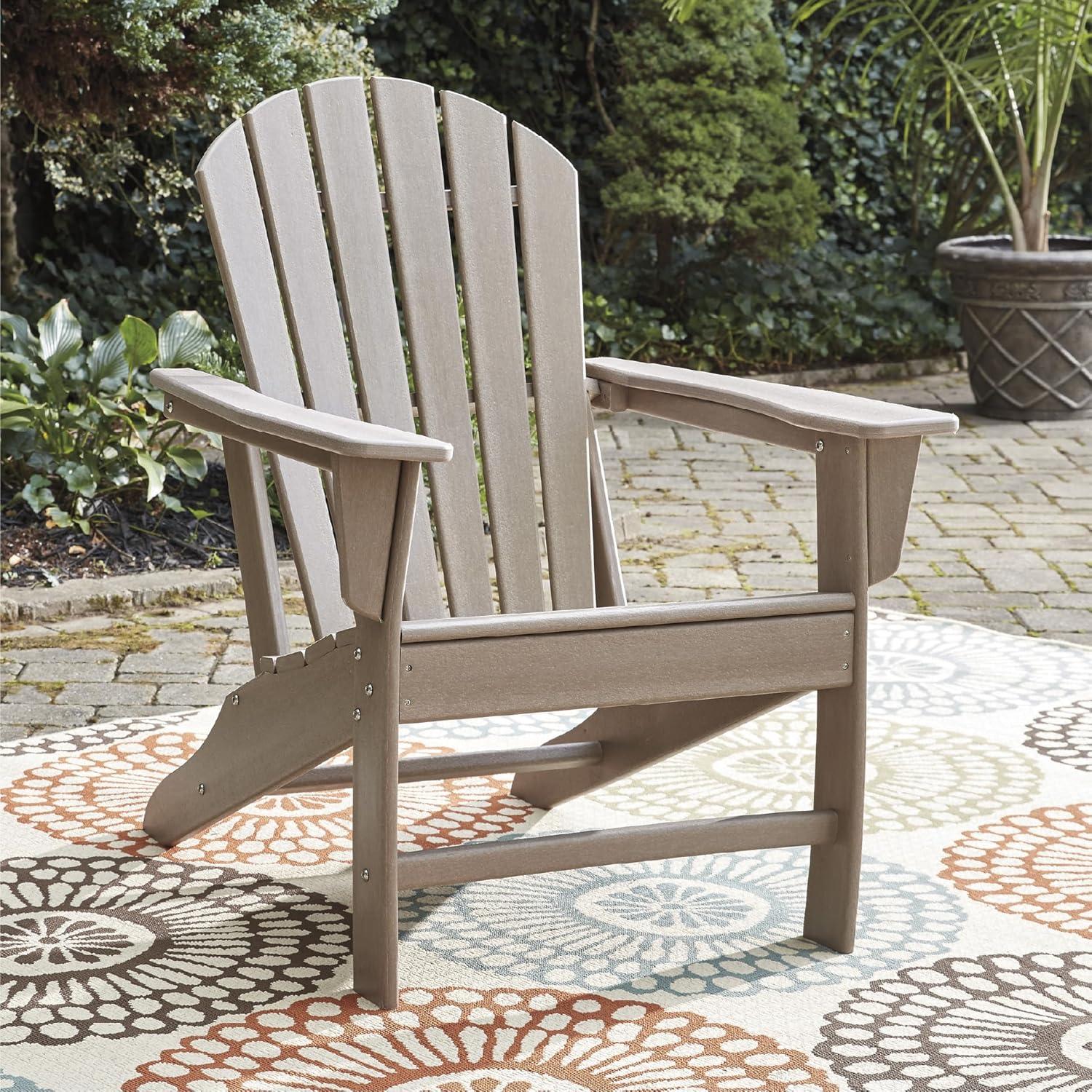 imageSignature Design by Ashley Karson City Contemporary Adirondack Chair with Arm Rest GreenBeige