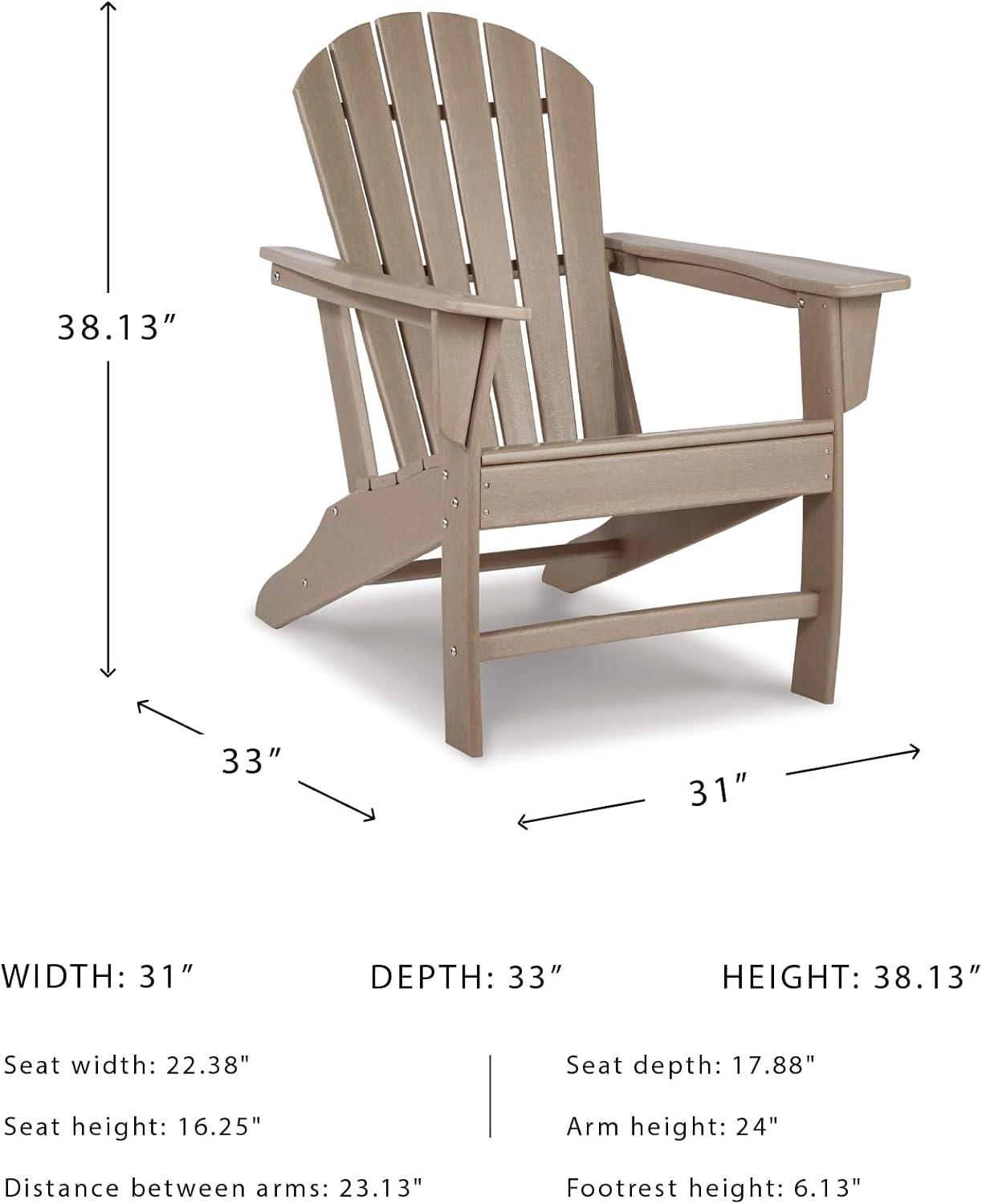 imageSignature Design by Ashley Karson City Contemporary Adirondack Chair with Arm Rest GreenBeige