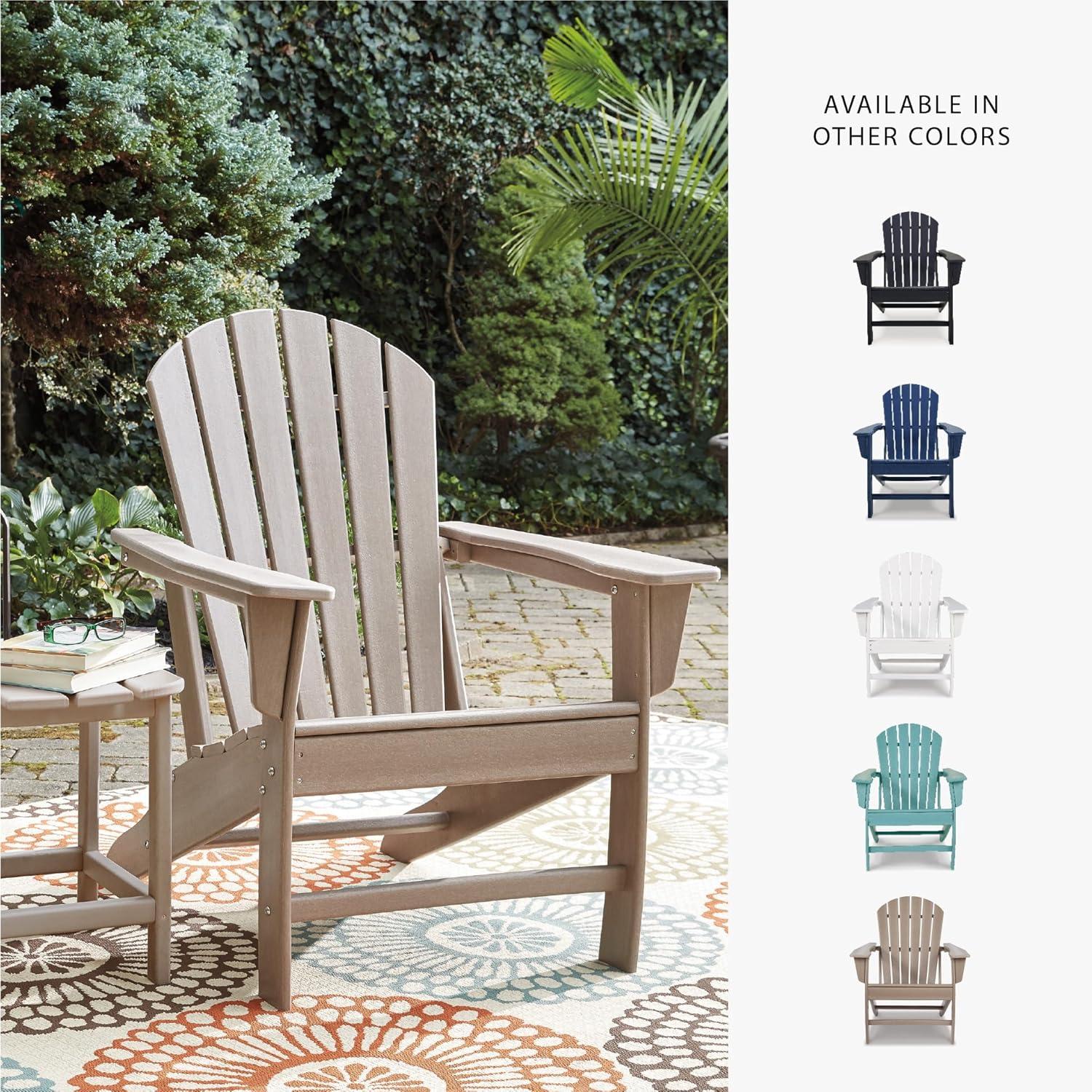 imageSignature Design by Ashley Karson City Contemporary Adirondack Chair with Arm Rest GreenBeige