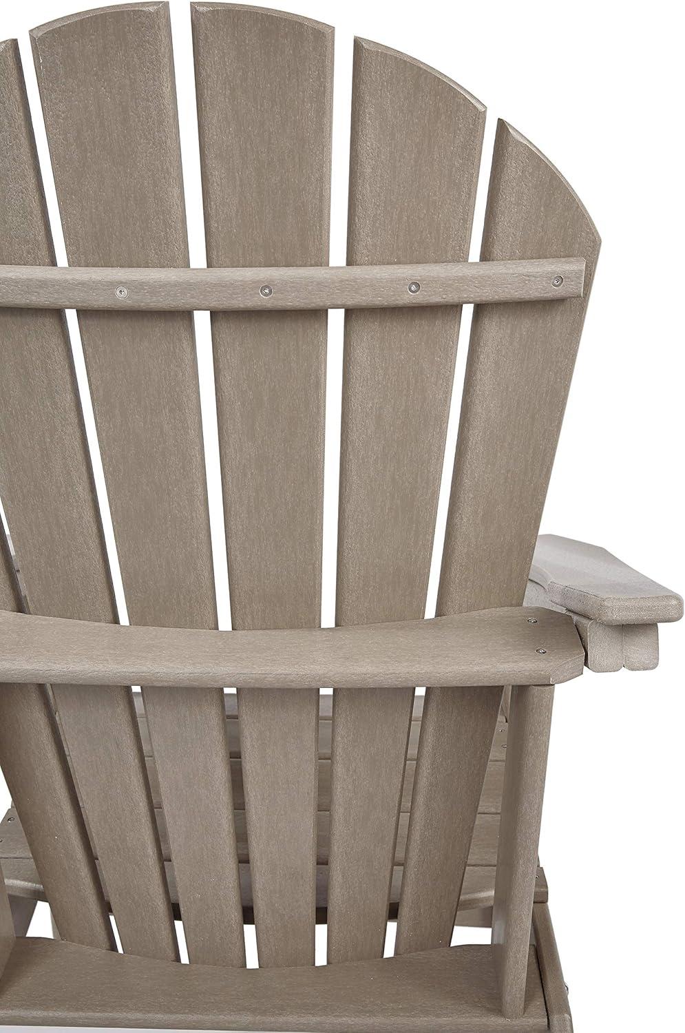 imageSignature Design by Ashley Karson City Contemporary Adirondack Chair with Arm Rest GreenBeige