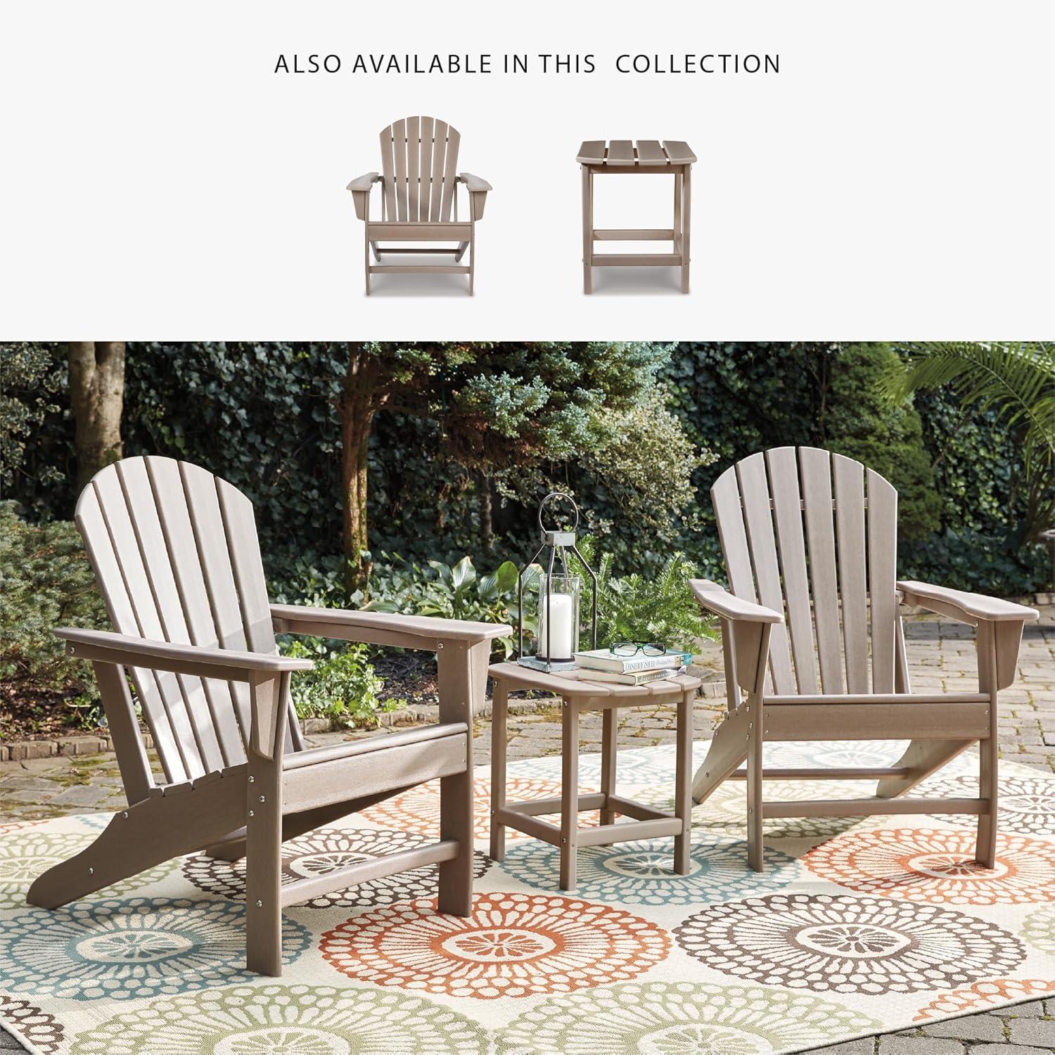 imageSignature Design by Ashley Karson City Contemporary Adirondack Chair with Arm Rest GreenBeige