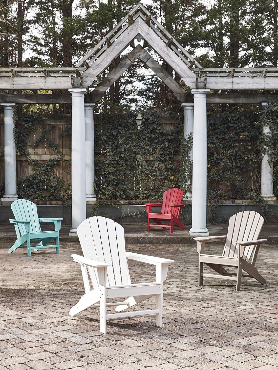imageSignature Design by Ashley Karson City Contemporary Adirondack Chair with Arm Rest GreenBeige