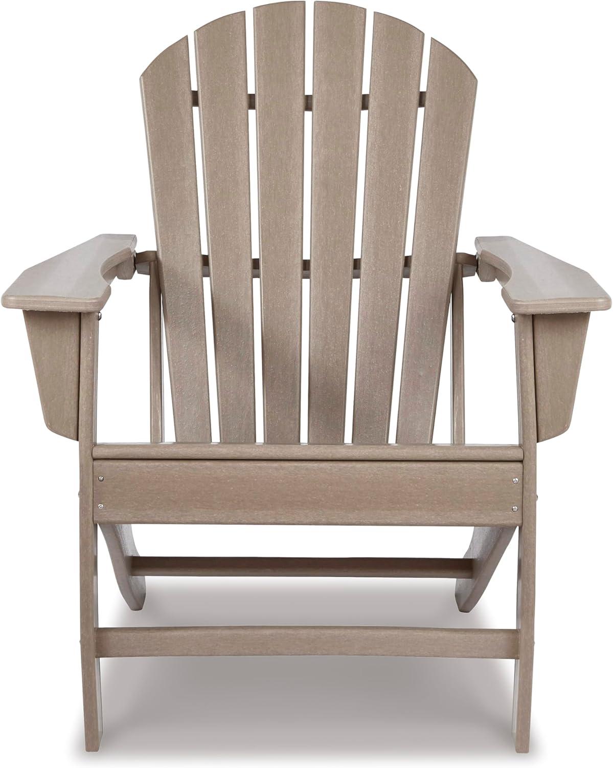 imageSignature Design by Ashley Karson City Contemporary Adirondack Chair with Arm Rest GreenBeige
