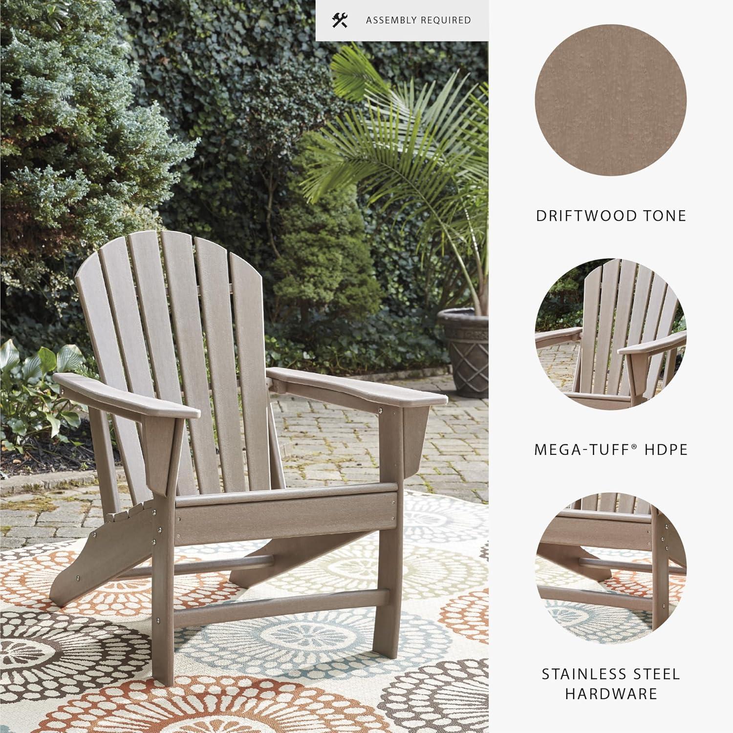 imageSignature Design by Ashley Karson City Contemporary Adirondack Chair with Arm Rest GreenBeige