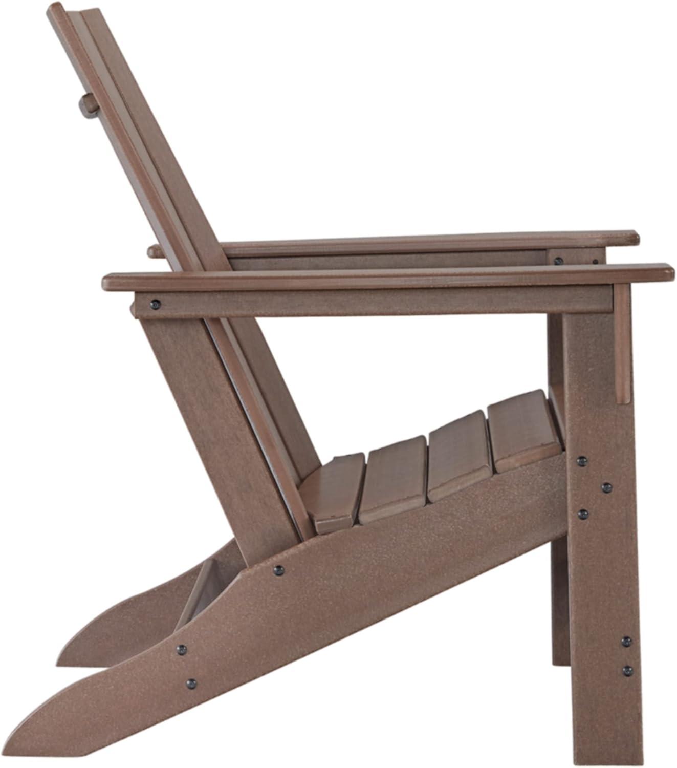 imageSignature Design by Ashley Karson City Contemporary Adirondack Chair with Arm Rest GreenBrown