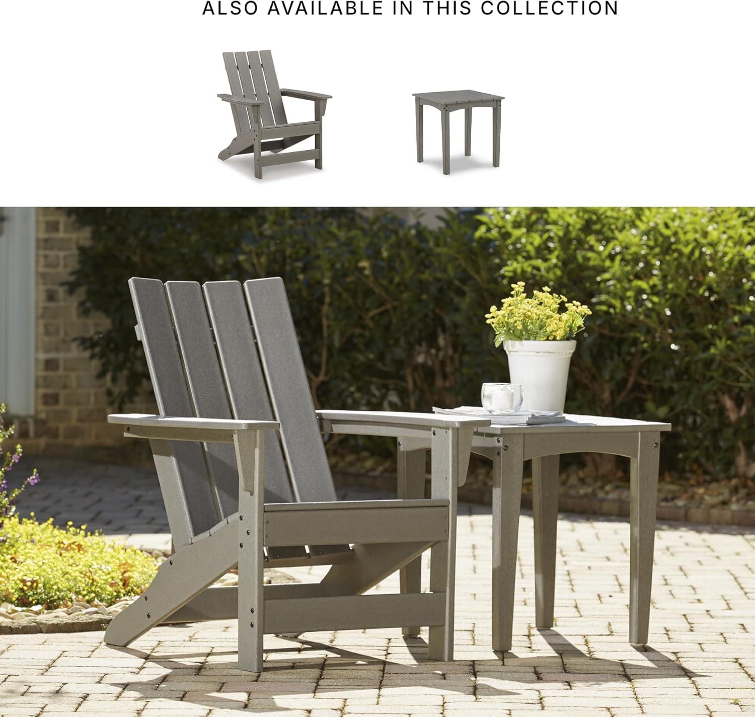 imageSignature Design by Ashley Karson City Contemporary Adirondack Chair with Arm Rest GreenGrey