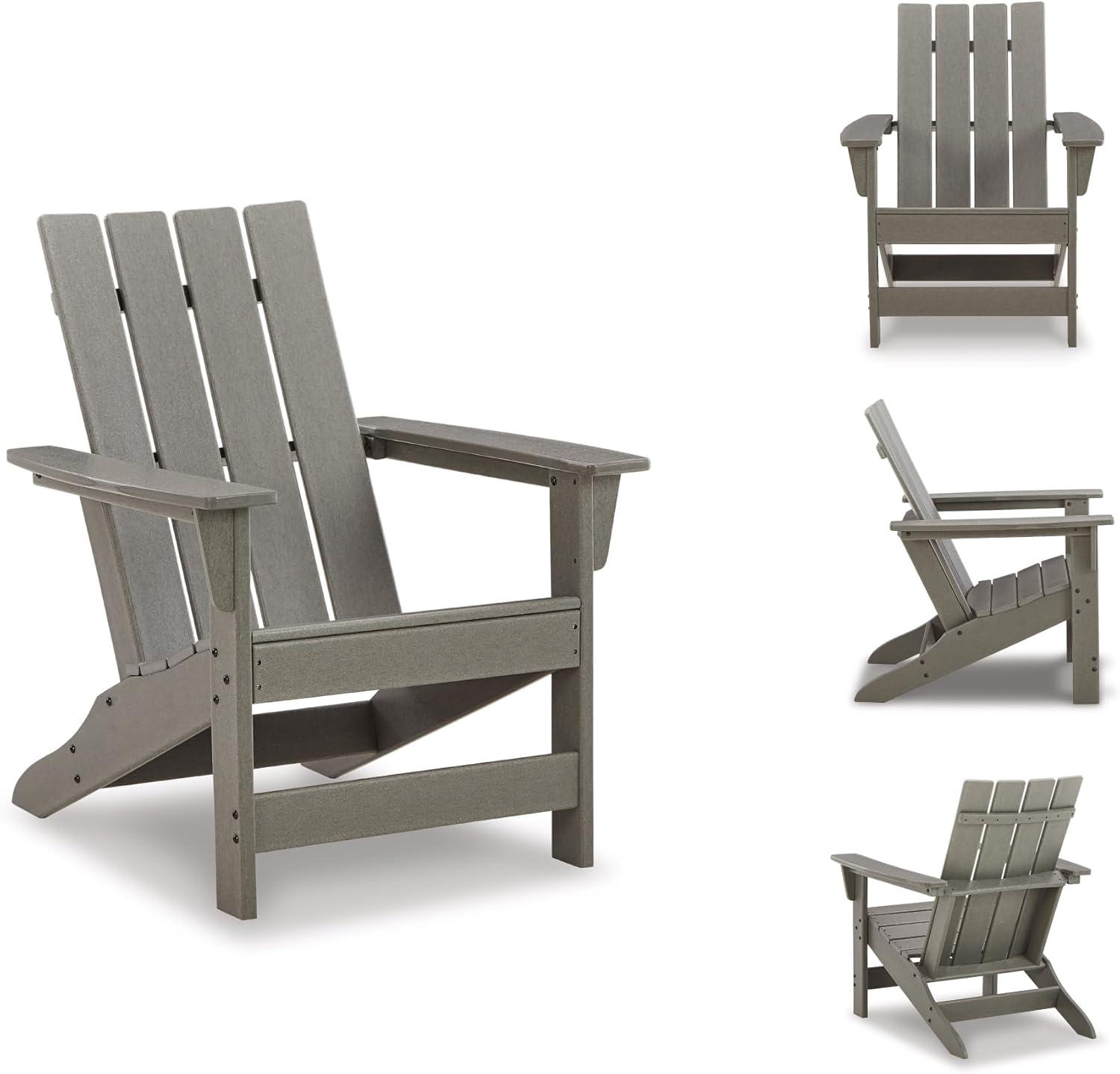 imageSignature Design by Ashley Karson City Contemporary Adirondack Chair with Arm Rest GreenGrey