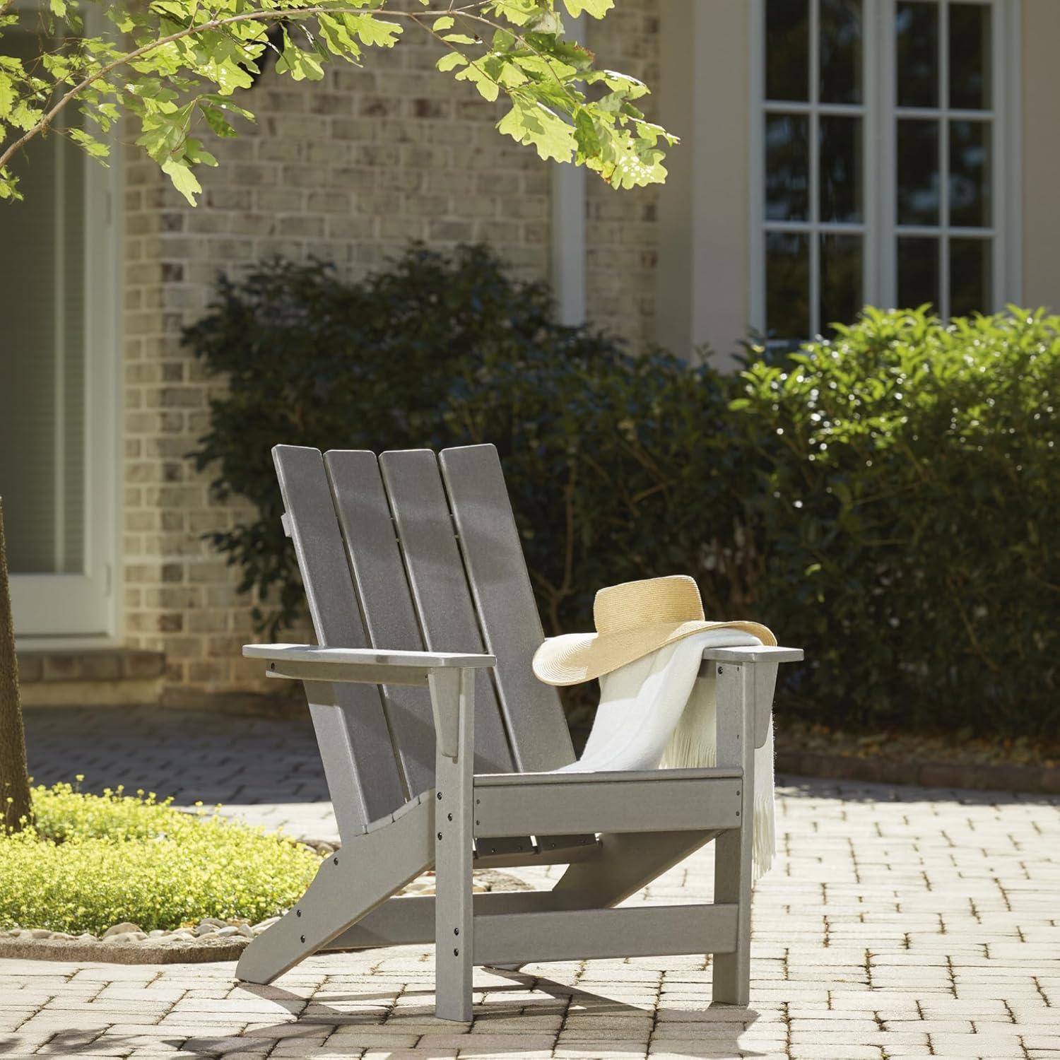 imageSignature Design by Ashley Karson City Contemporary Adirondack Chair with Arm Rest GreenGrey