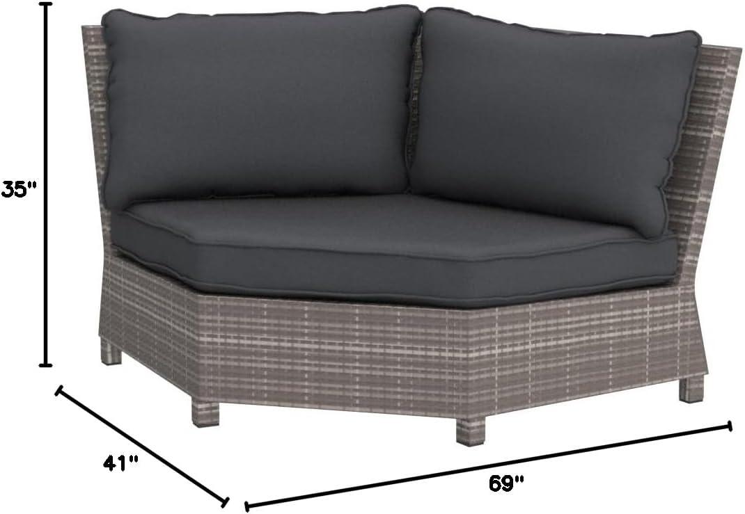 imageSignature Design by Ashley Salem Beach Outdoor Corner Seat GrayCorner Chair