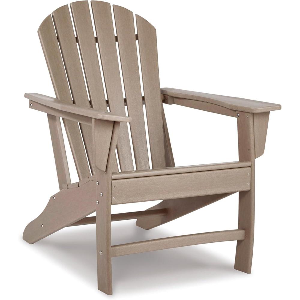 imageSignature Design by Ashley Karson City Contemporary Adirondack Chair with Arm Rest GreenBeige