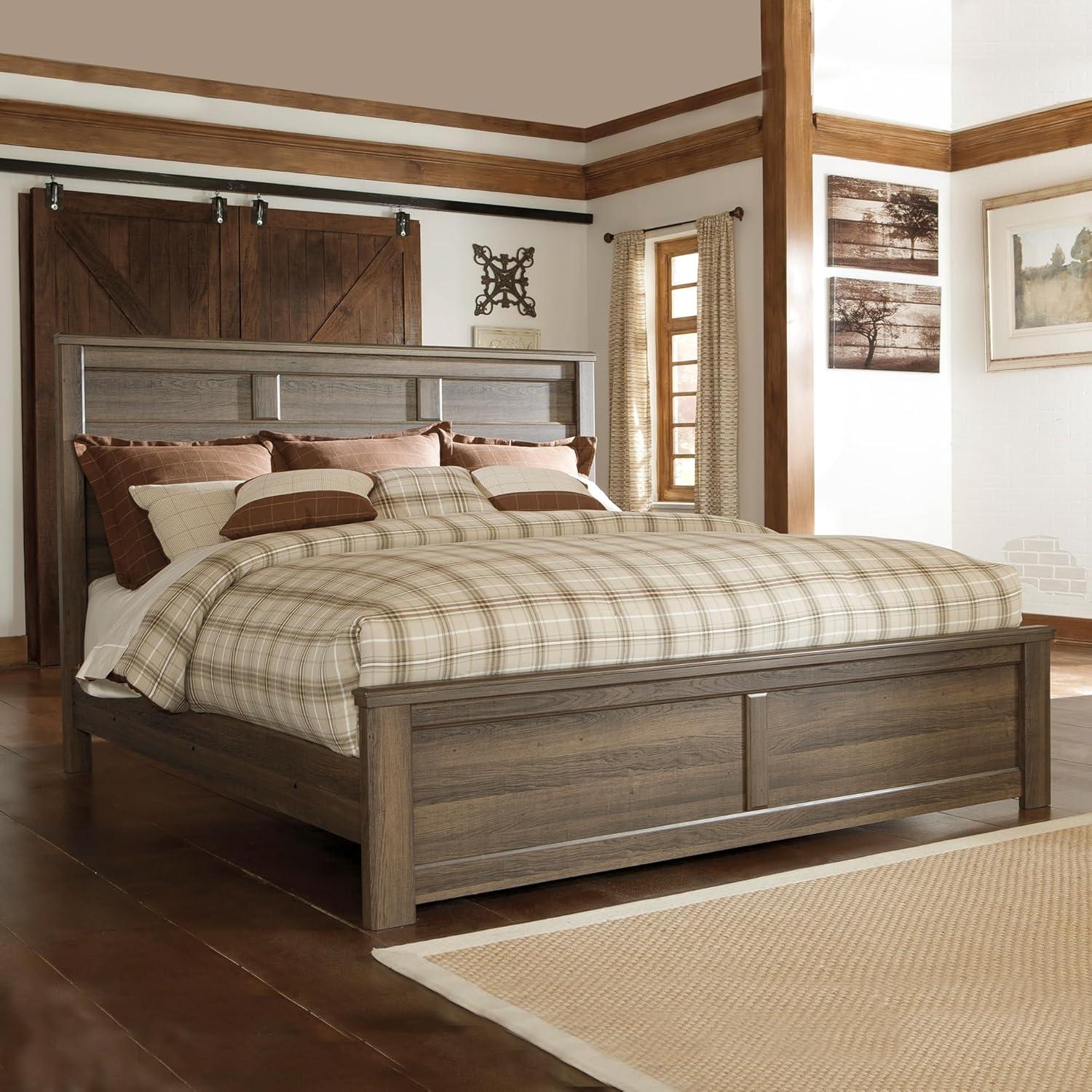 imageAshley Furniture Signature Design Juararo Poster Headboard Queen Size Component Piece Includes Headboard Only Dark BrownCalifornia King