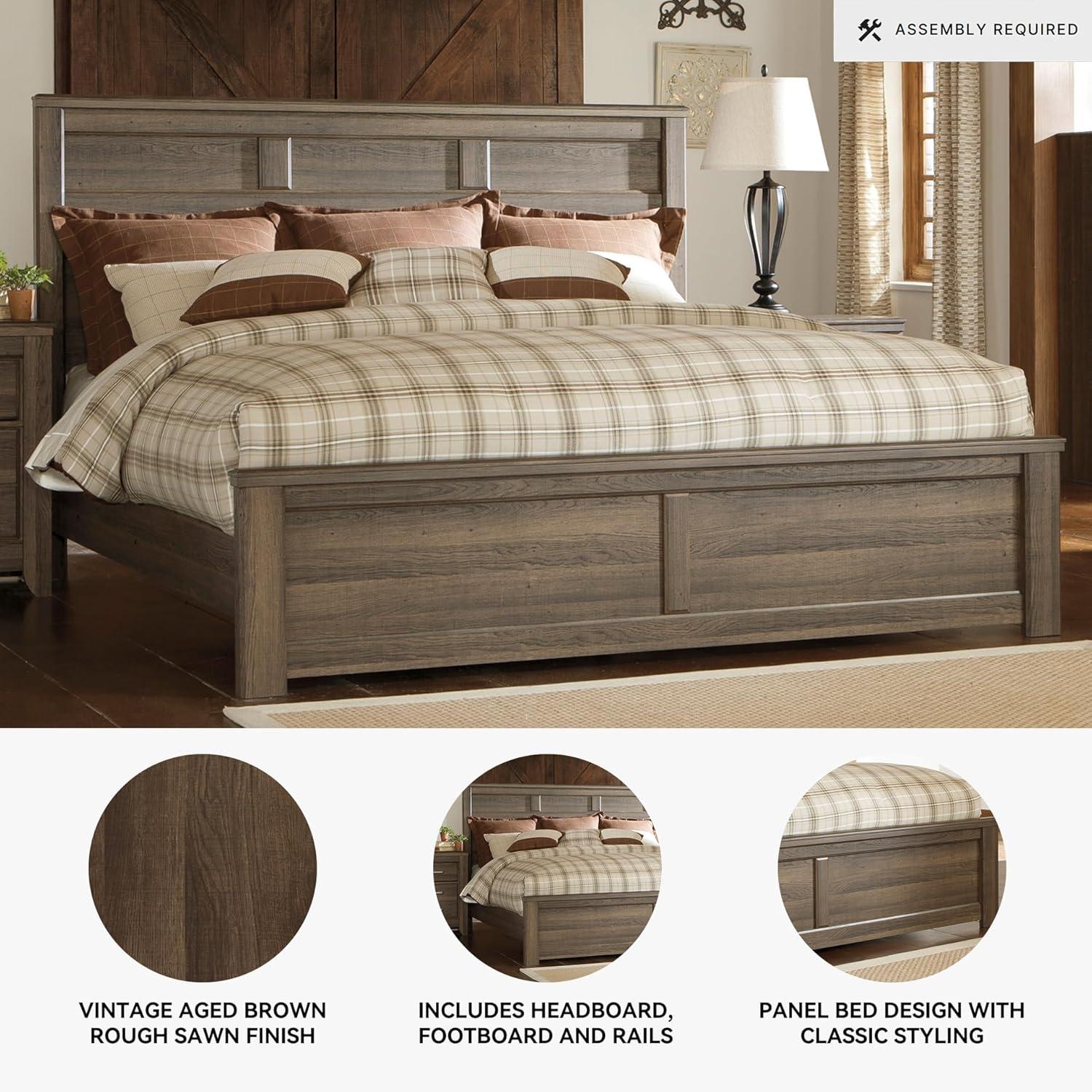 imageAshley Furniture Signature Design Juararo Poster Headboard Queen Size Component Piece Includes Headboard Only Dark BrownCalifornia King