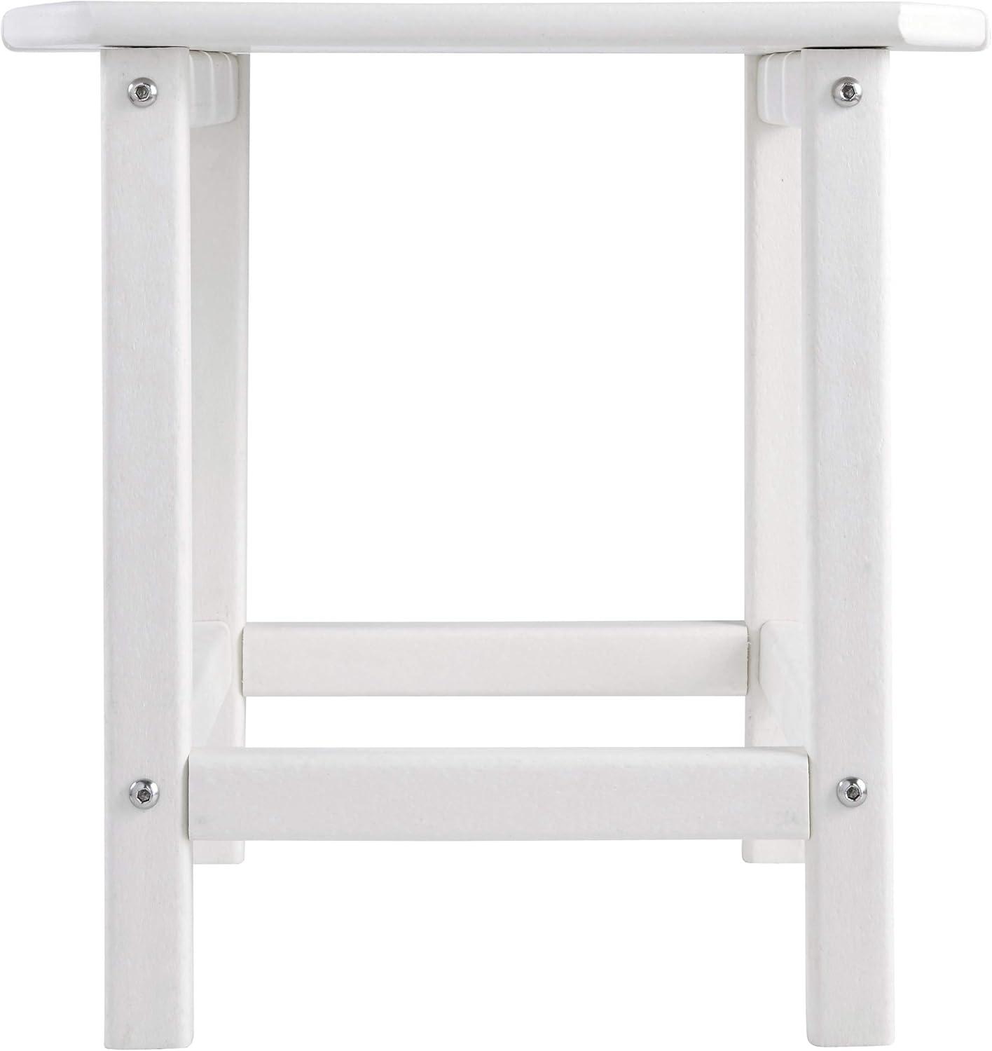 imageSignature Design by Ashley Sundown Treasure Outdoor Patio HDPE Weather Resistant Adirondack Chair White and End Table WhiteWhite
