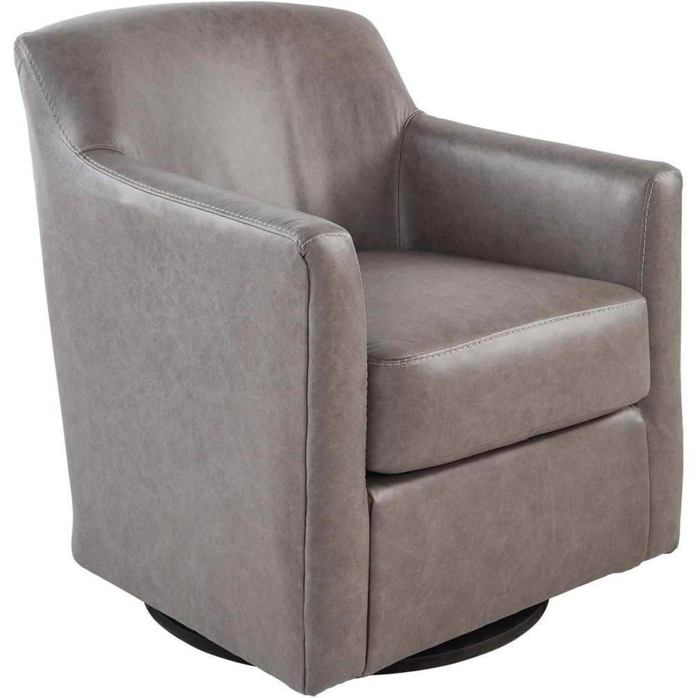 imageSignature Design by Ashley Bradney Gray Swivel Accent Chair