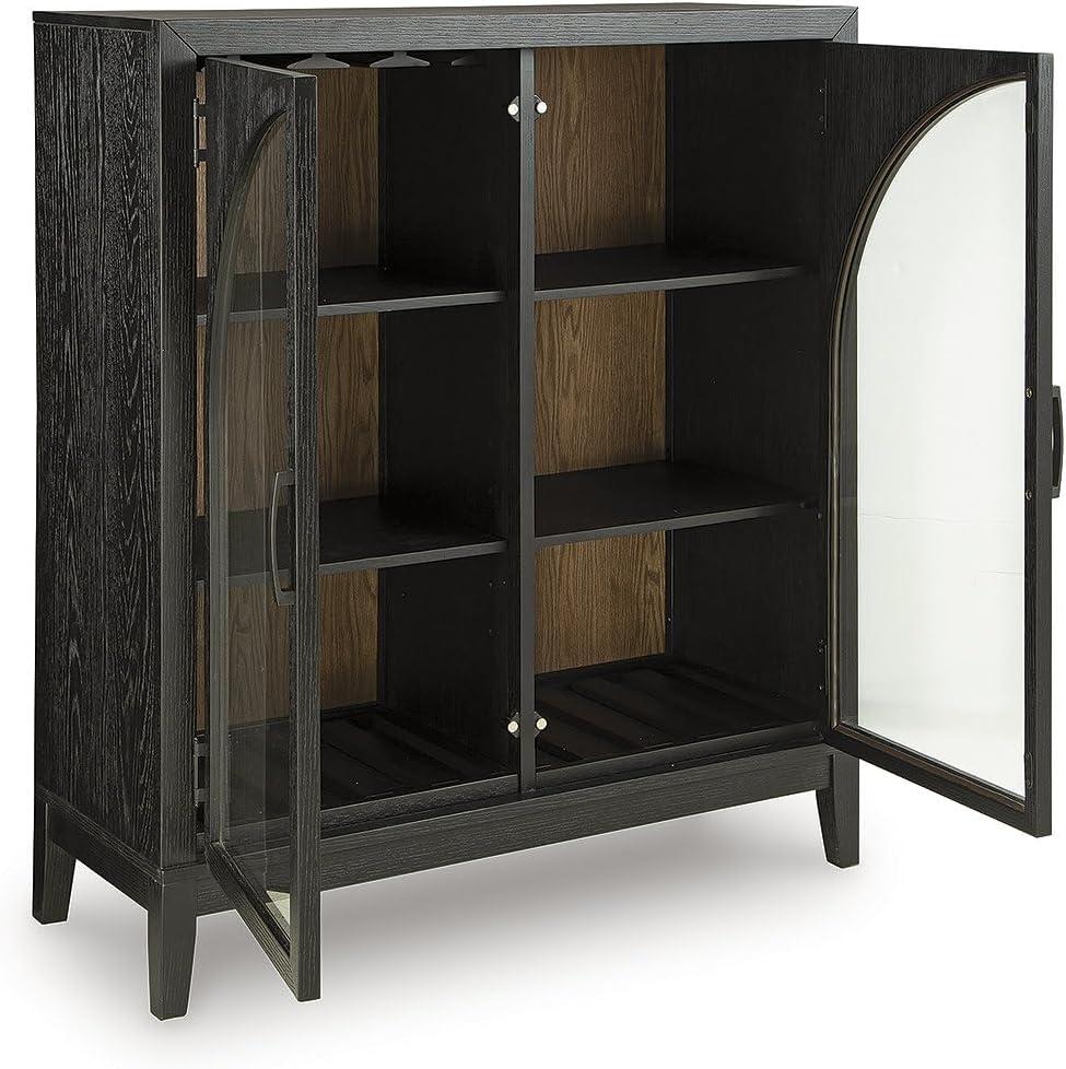 imageSignature Design by Ashley Armenleigh Casual Accent Cabinet with AntiTipping and Adjustable Shelf Dark Brown