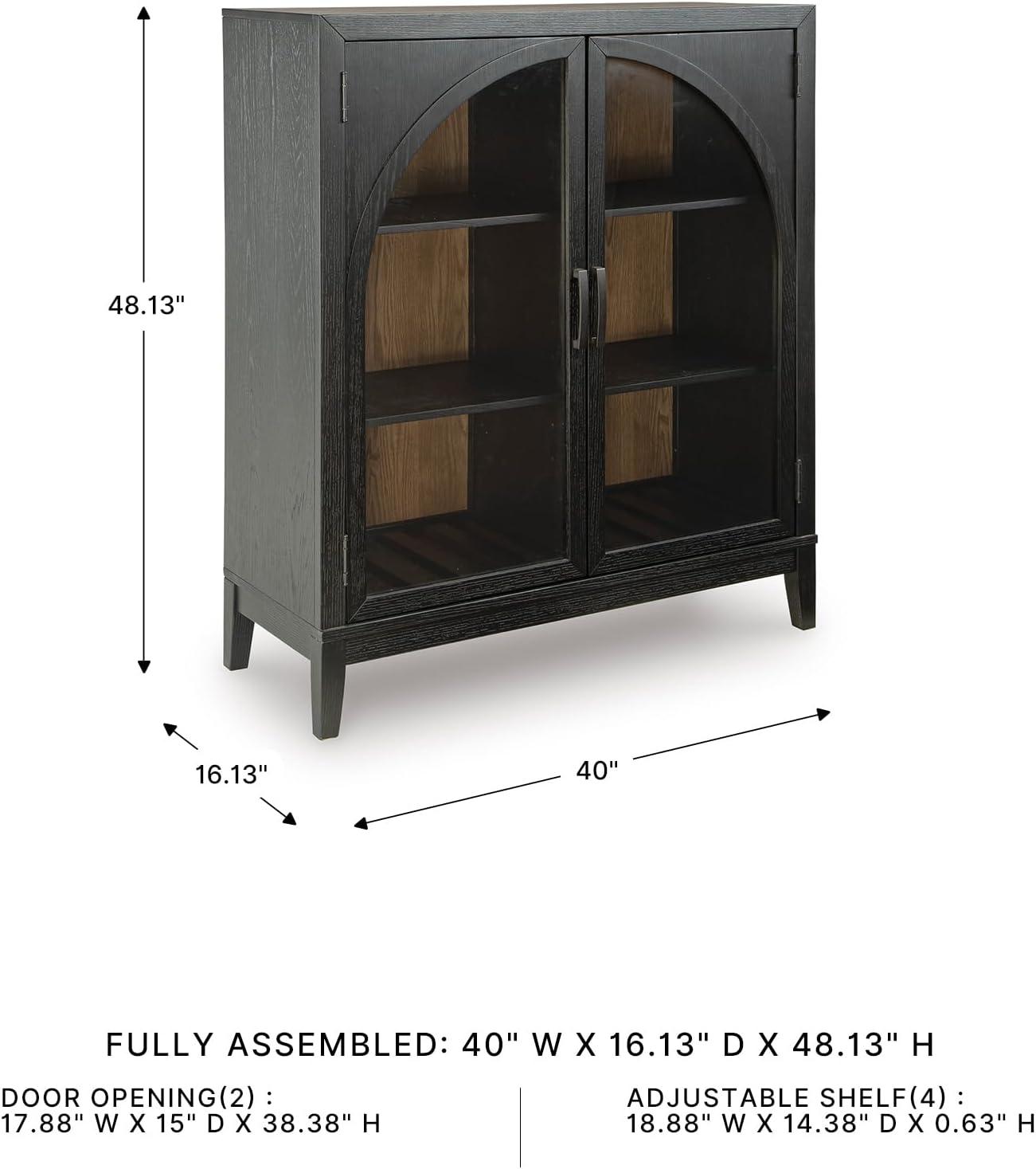 imageSignature Design by Ashley Armenleigh Casual Accent Cabinet with AntiTipping and Adjustable Shelf Dark Brown