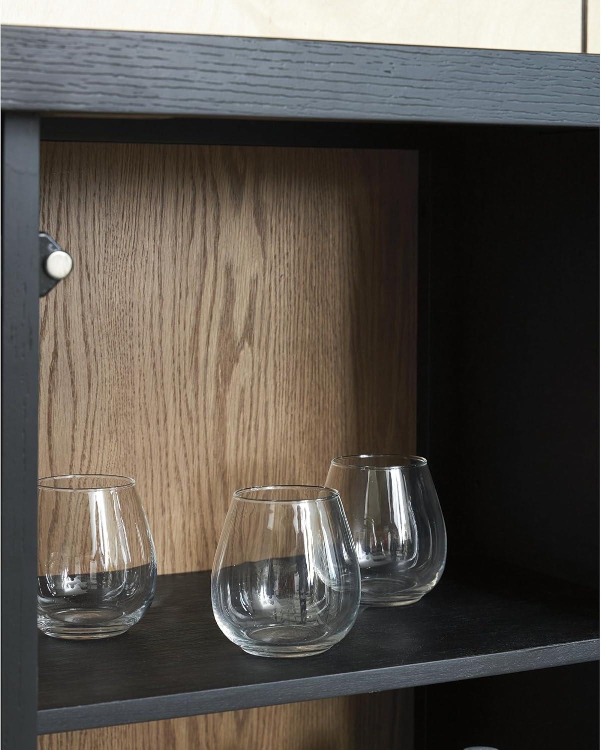 imageSignature Design by Ashley Armenleigh Casual Accent Cabinet with AntiTipping and Adjustable Shelf Dark Brown