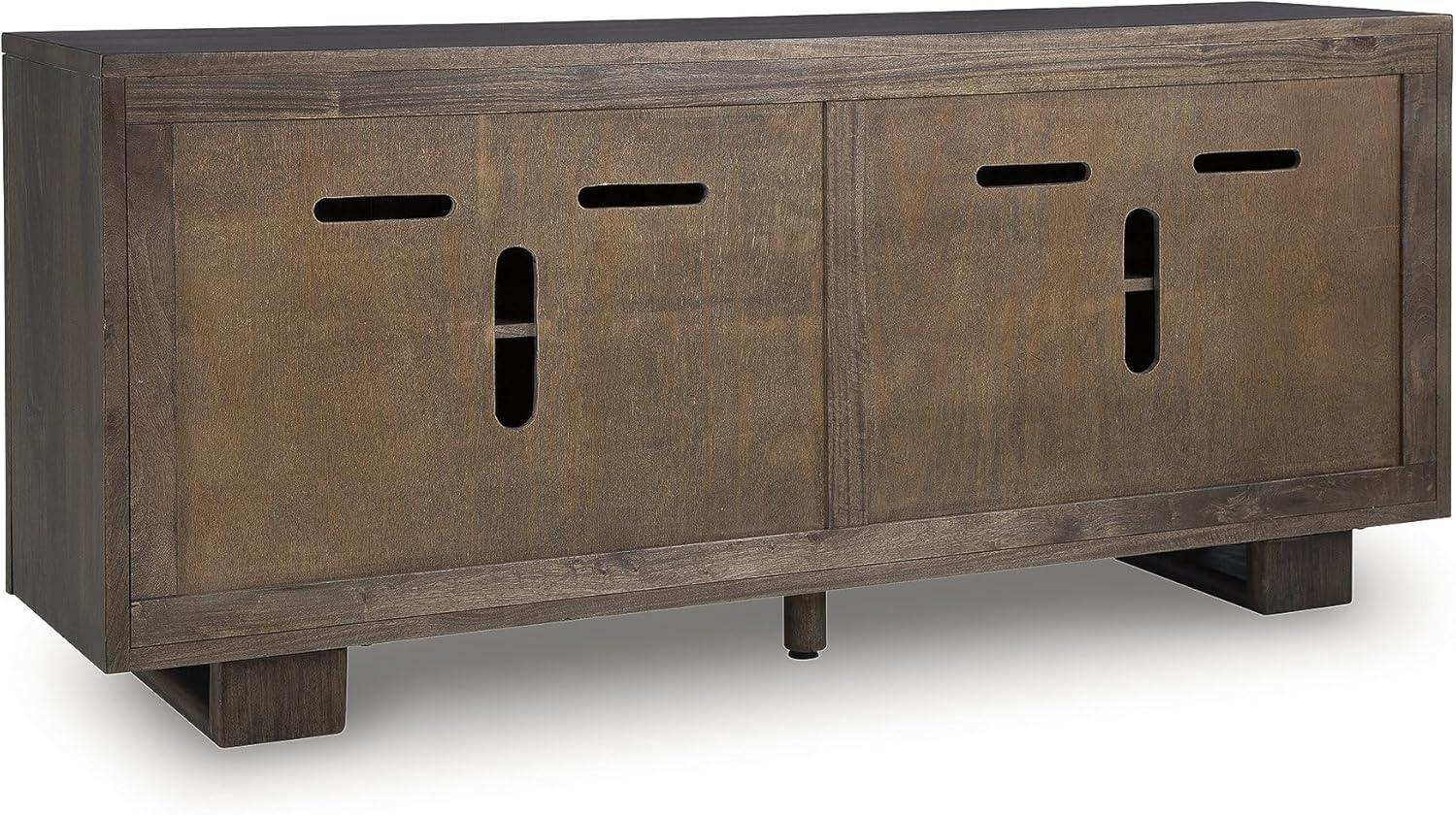 imageSignature Design by Ashley Cato Casual Accent Cabinet with AntiTipping Dark Brown