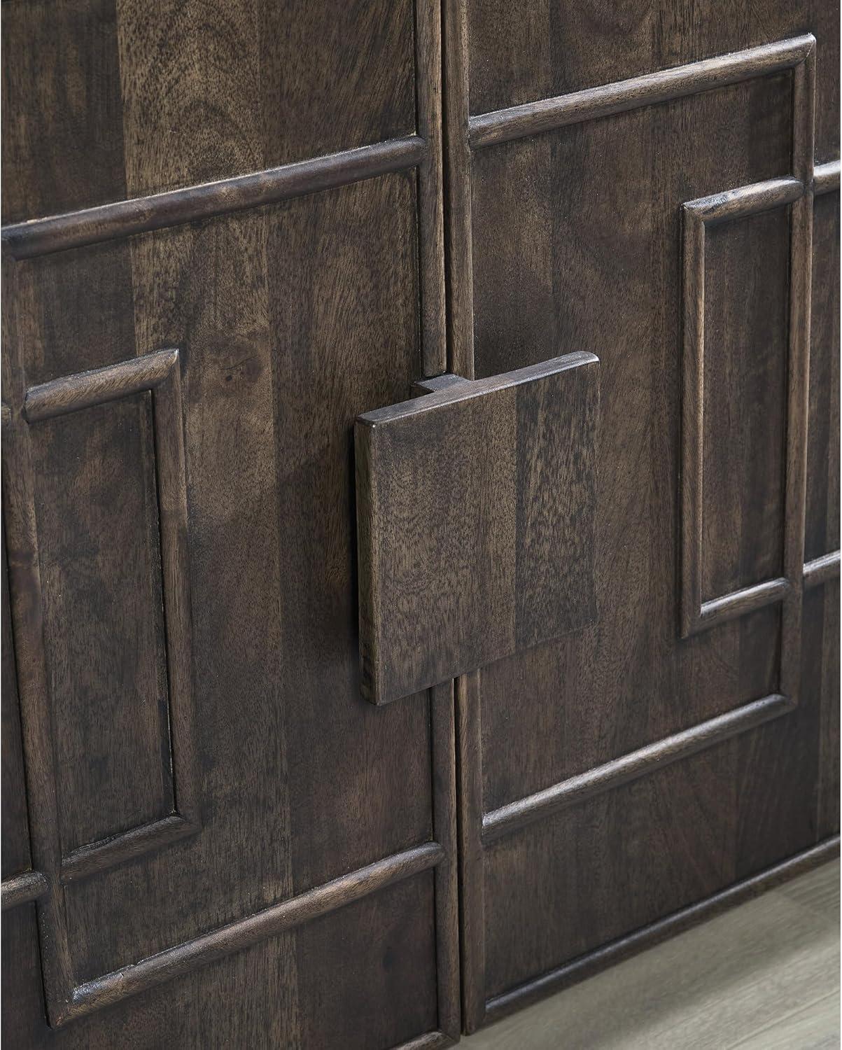 imageSignature Design by Ashley Cato Casual Accent Cabinet with AntiTipping Dark Brown
