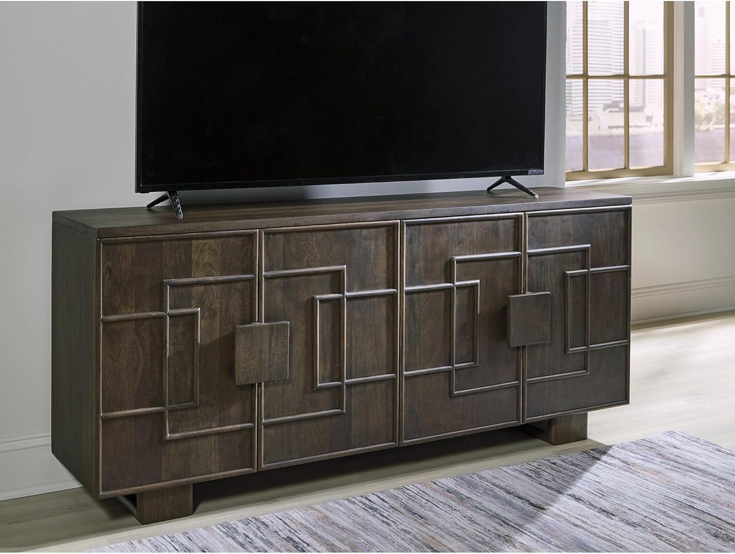 imageSignature Design by Ashley Cato Casual Accent Cabinet with AntiTipping Dark Brown
