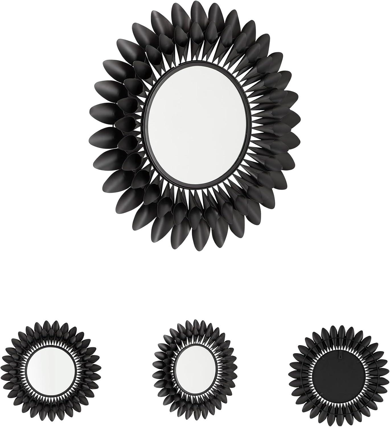 imageSignature Design by Ashley Ryenmour Contemporary Accent Mirror with Metal Frame Dark Brown