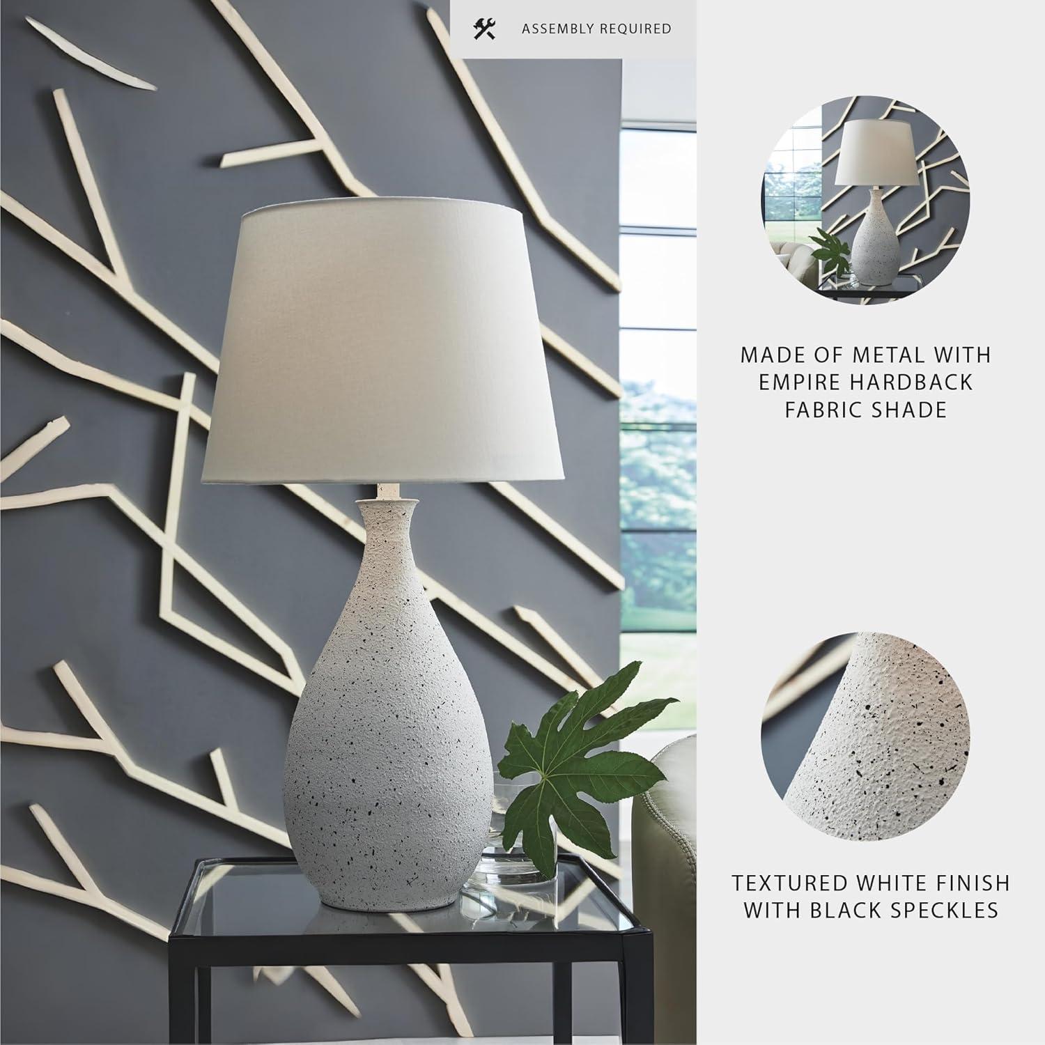 imageSignature Design by Ashley Wyattford Scandinavian Table Lamp with 3Way Switch and Empire Shade White amp Black