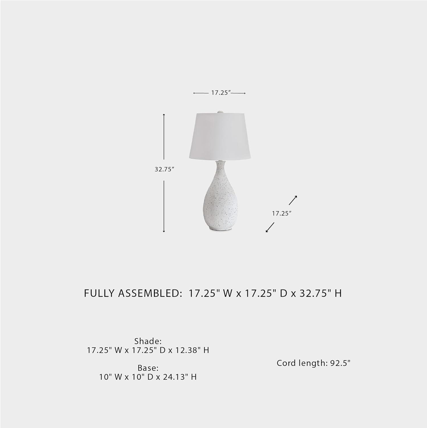 imageSignature Design by Ashley Wyattford Scandinavian Table Lamp with 3Way Switch and Empire Shade White amp Black