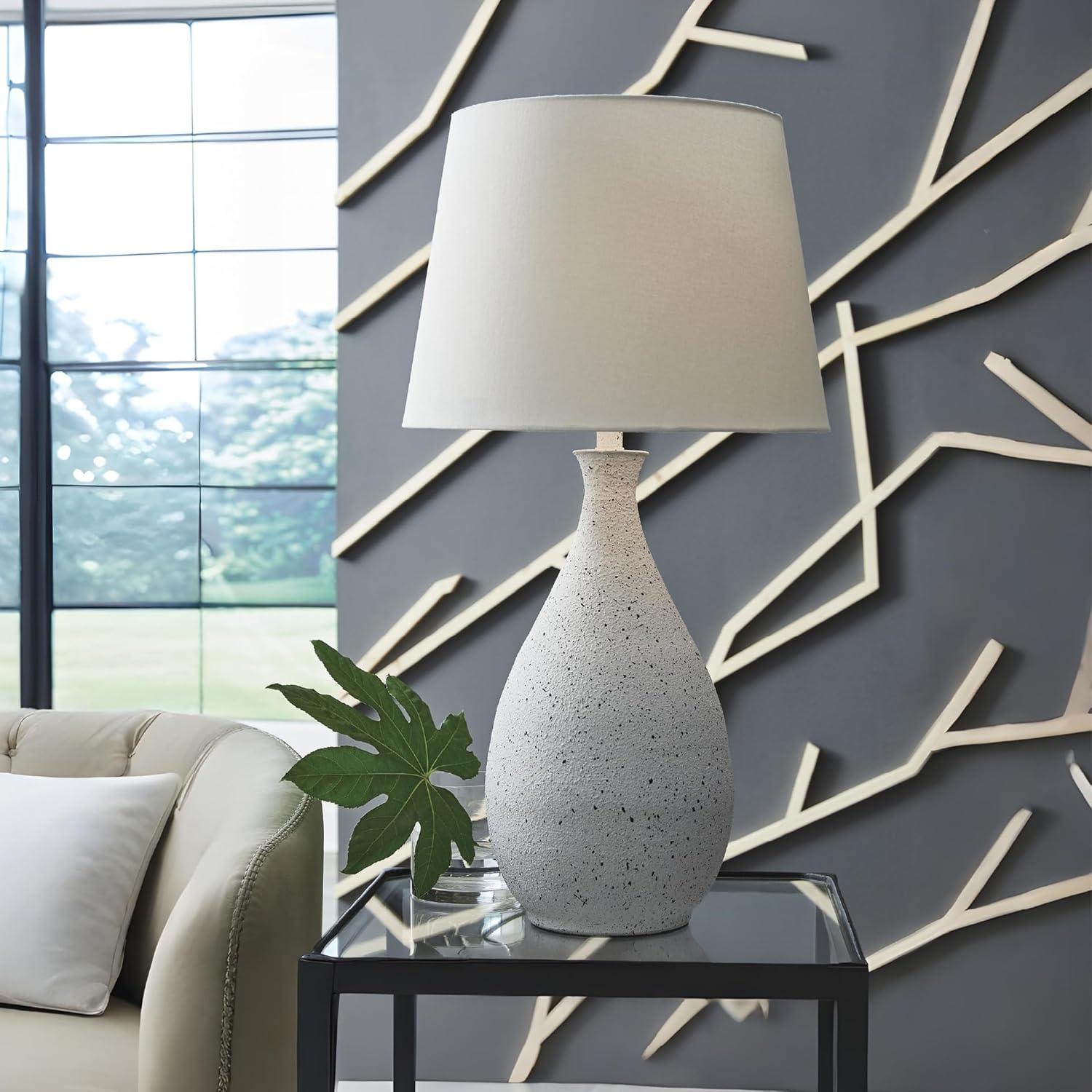 imageSignature Design by Ashley Wyattford Scandinavian Table Lamp with 3Way Switch and Empire Shade White amp Black