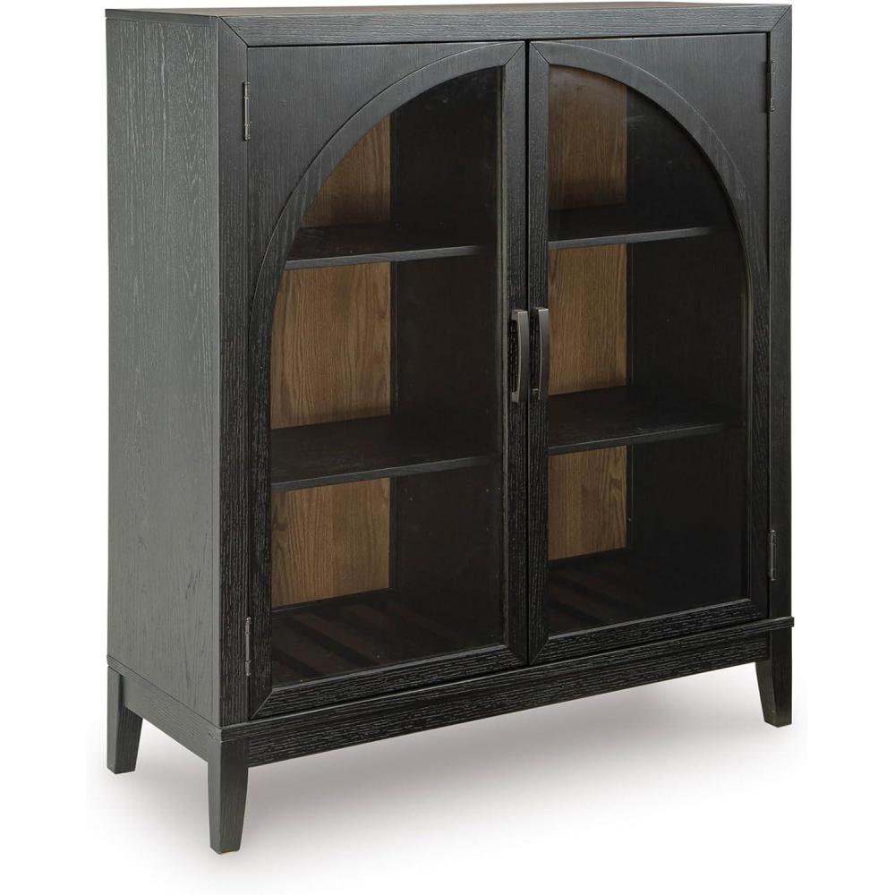 imageSignature Design by Ashley Armenleigh Casual Accent Cabinet with AntiTipping and Adjustable Shelf Dark Brown