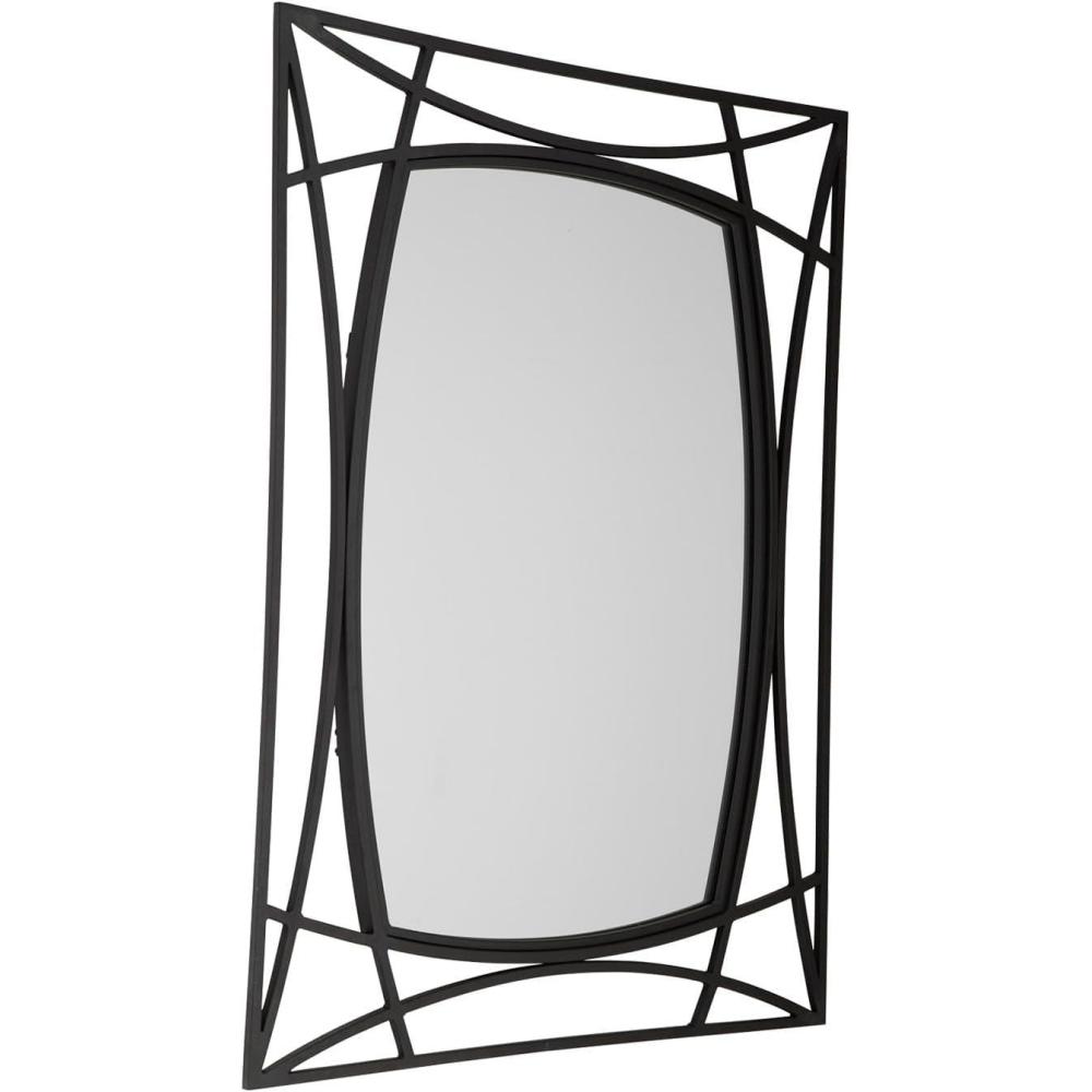 imageSignature Design by Ashley Freenville Contemporary Accent Mirror with Metal Frame Black
