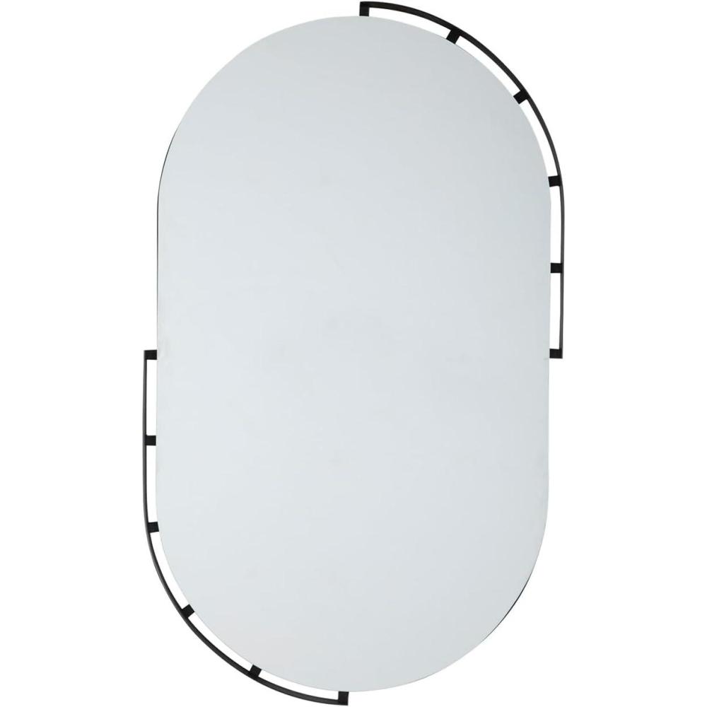 imageSignature Design by Ashley Valkings Modern Wall Mounted Metal Framed Accent Mirror Black