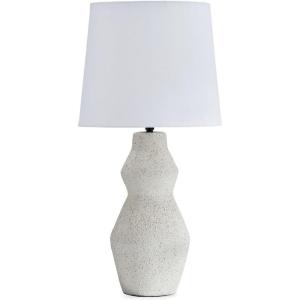 Signature Design by Ashley Dawthorne Modern Table Lamp with 3-Way Switch and Empire Shade, Beige