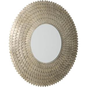 Signature Design by Ashley Wrightmund Contemporary Accent Mirror with Metal Frame, Light Gray