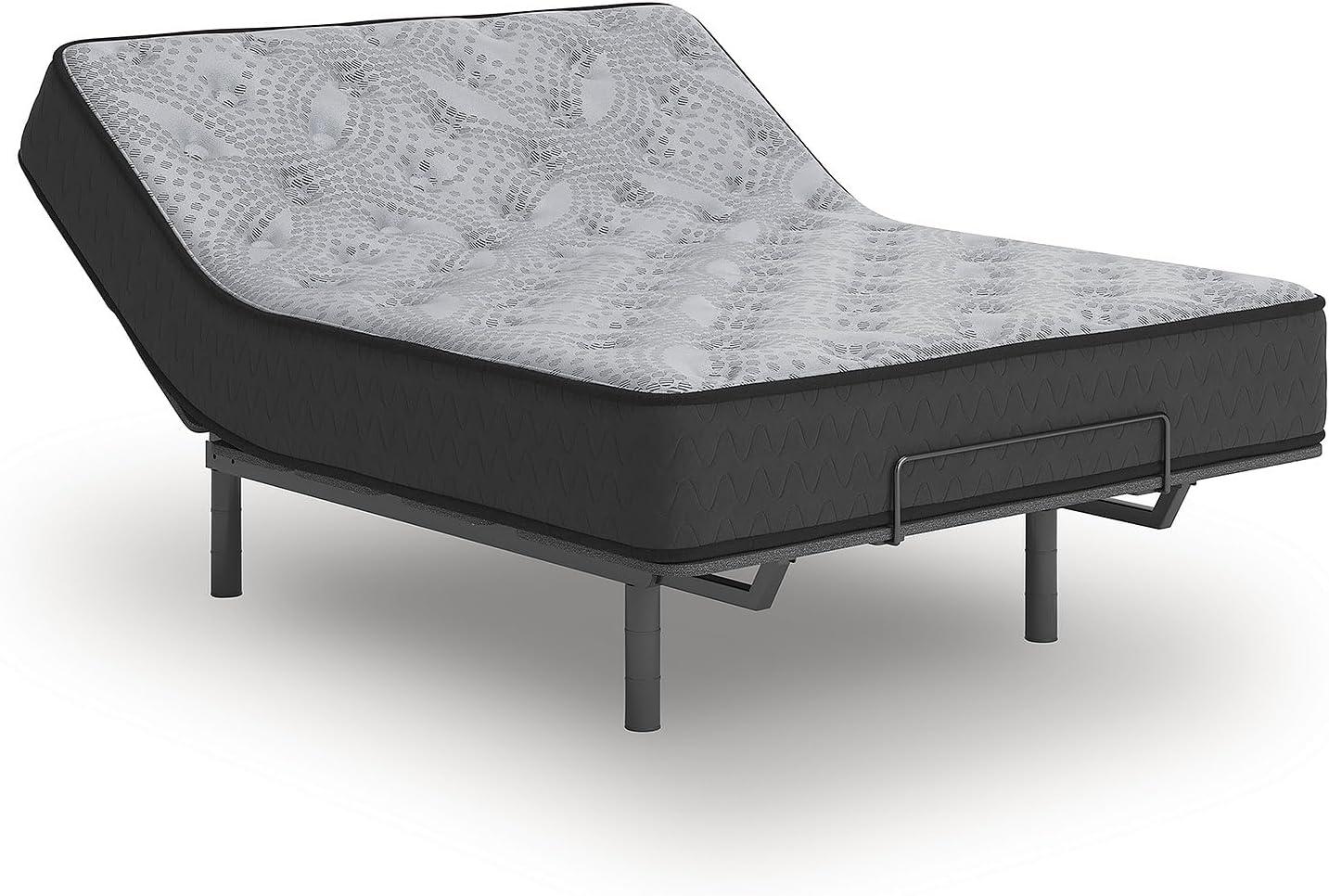 imageSignature Design by Ashley Comfort Plus 10 Inch Medium Stain Resistant Gel Memory Foam Hybrid Mattress with Edge Support for Cool Sleep and Pressure Relief Queen Fiberglass Free Mattress in A BoxTwin