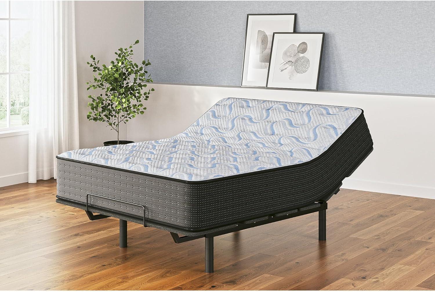 imageSignature Design by Ashley Elite Springs Plush 14 Inch Memory Foam Hybrid Mattress with Edge Support for Pressure Relief Twin Fiberglass Free Mattress in A BoxKing